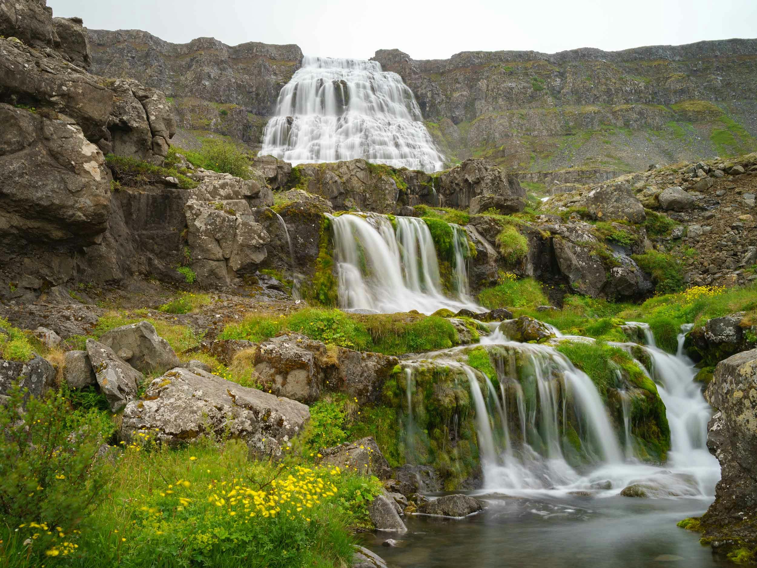 Wasserfälle, Dynjandifoss, Island