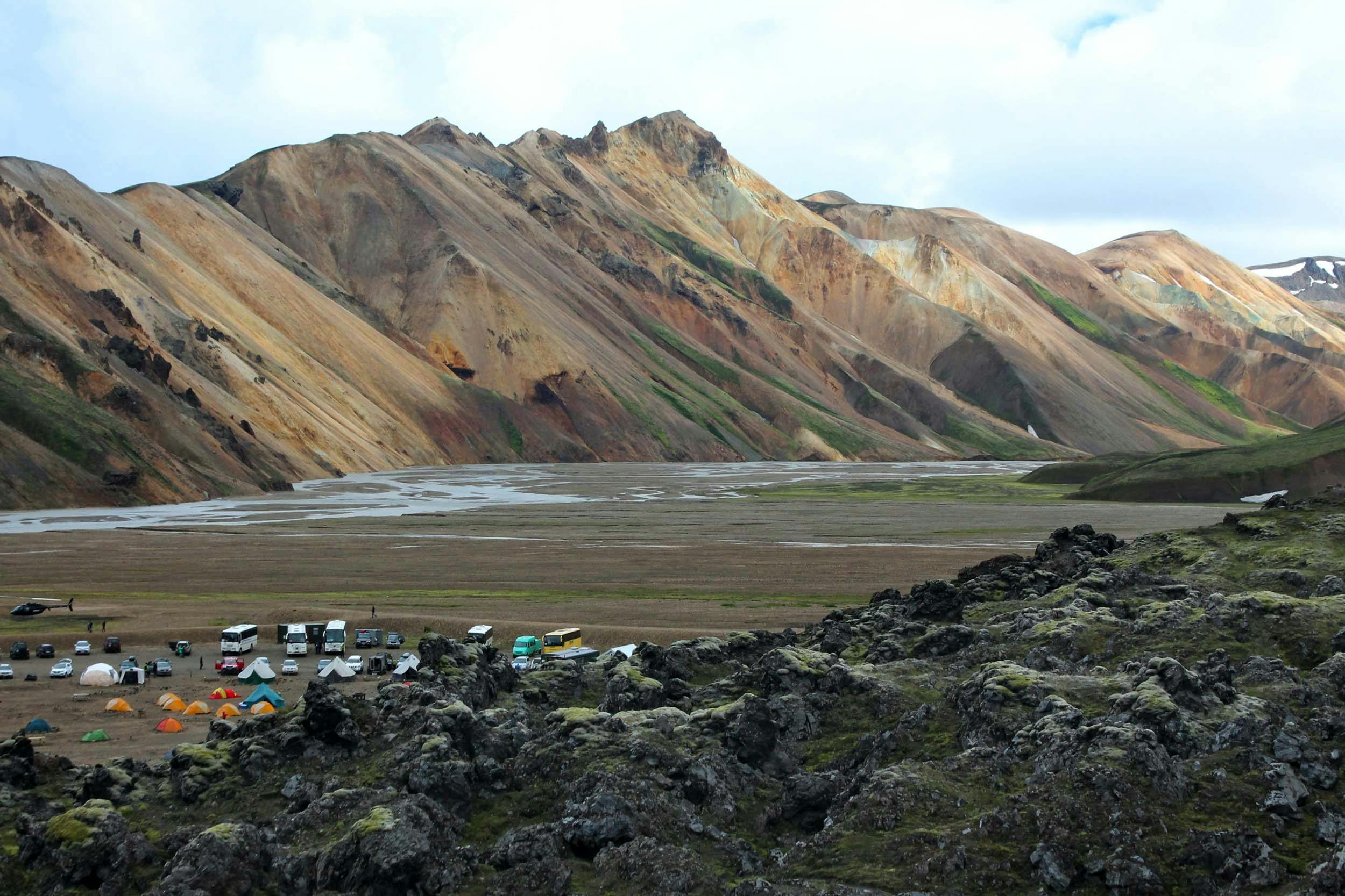 Campingplatz, Landmannalaugar, Island