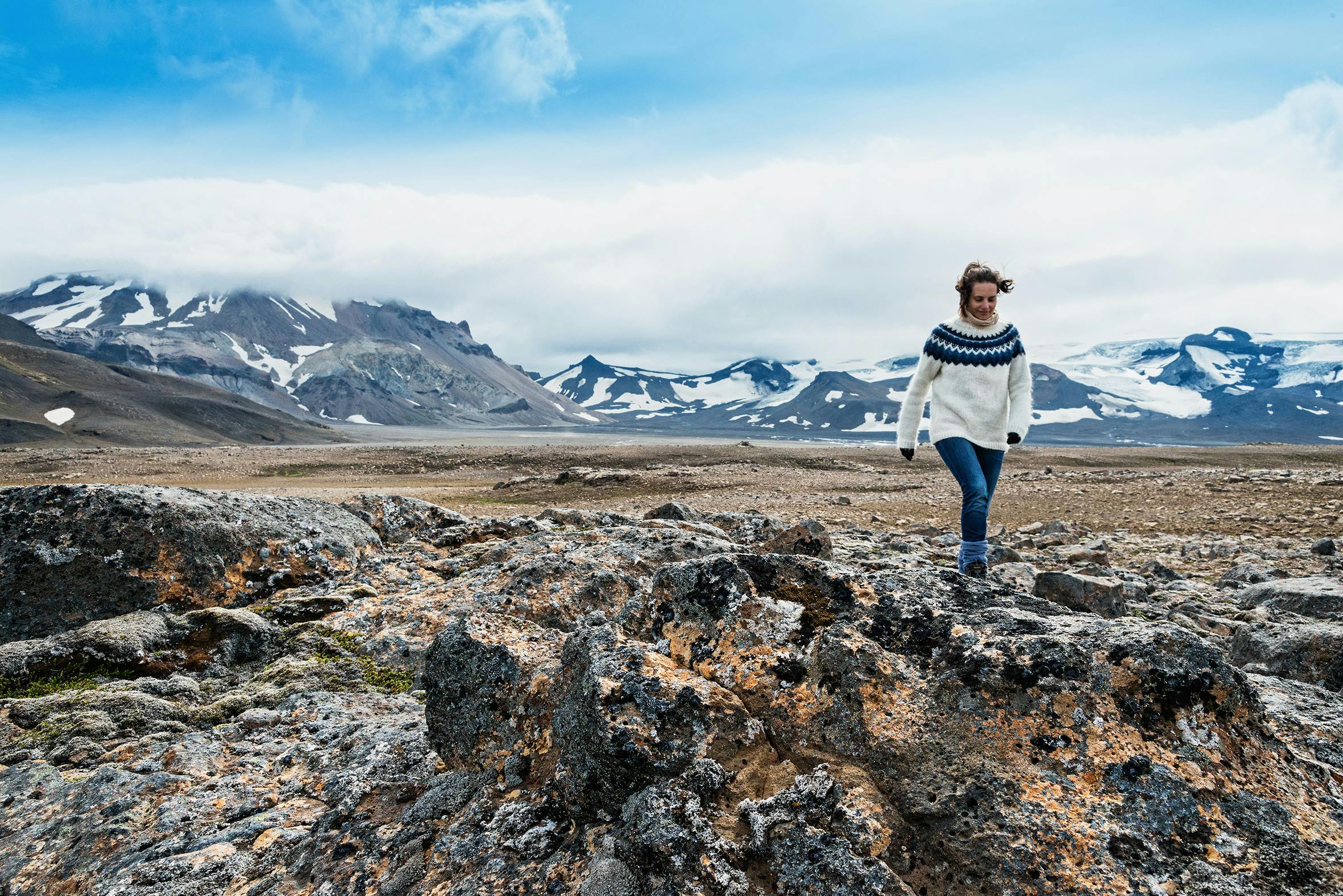 Frau, Kaldidalur, Hochland, Island