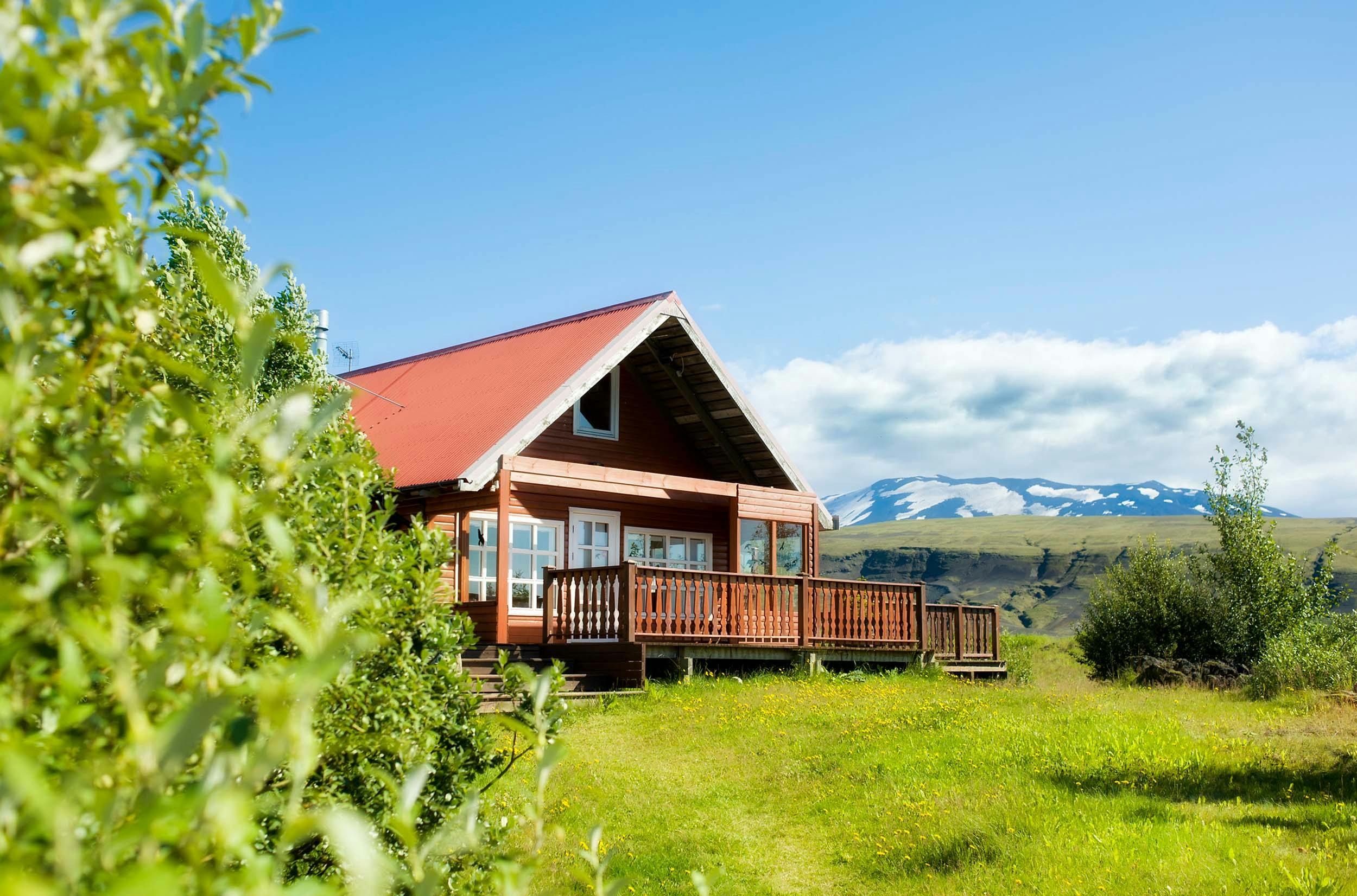 Ferienhaus, Sommer, Vulkan Hekla, Island