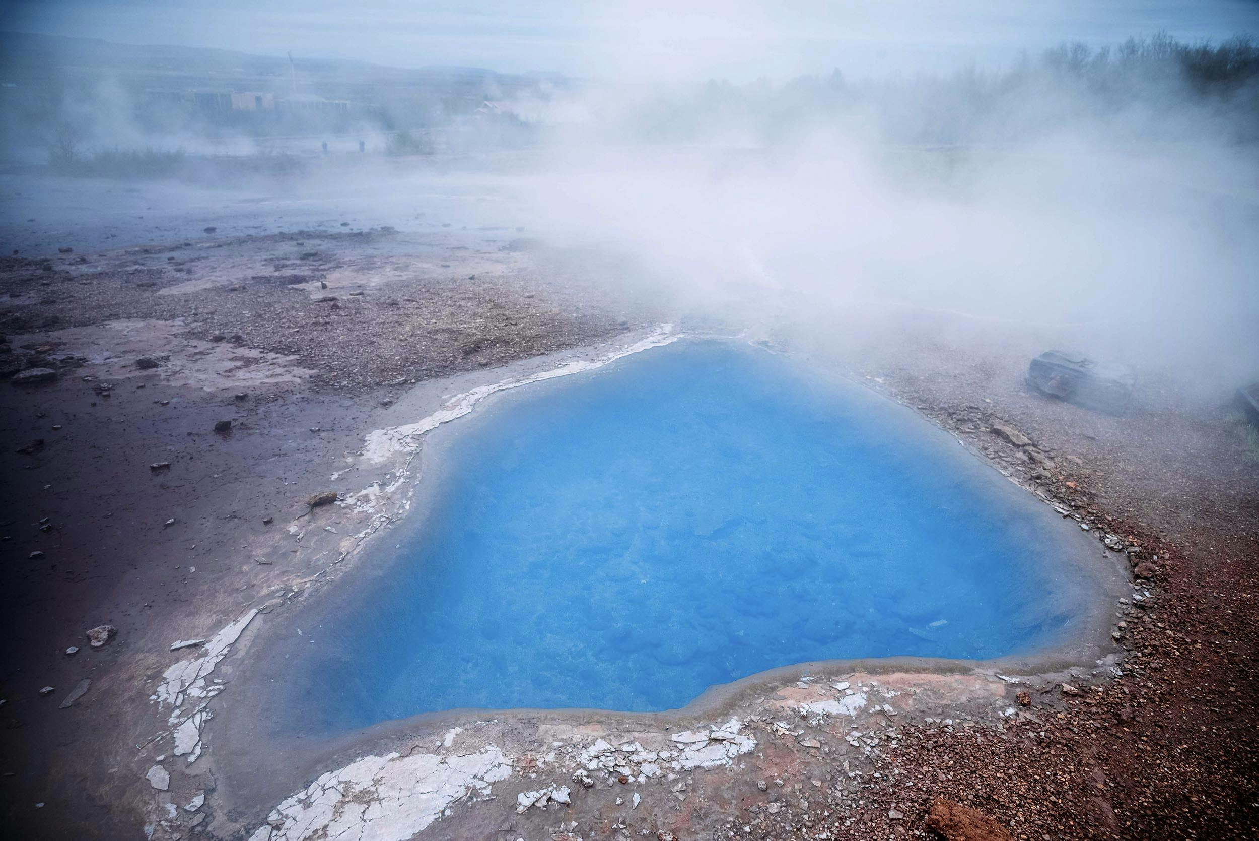 Sinterbecken, Blesi, Geysir, Island