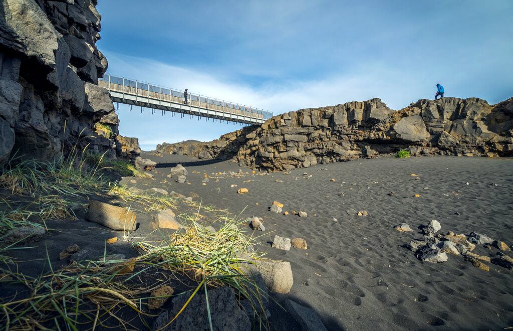 Brücke, Reykjanes, Kontinente, Island