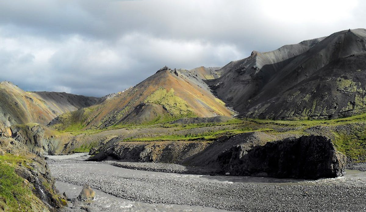 Flusslandschaft, Lónsöræfi, Vatnajökull Nationalpark, Island