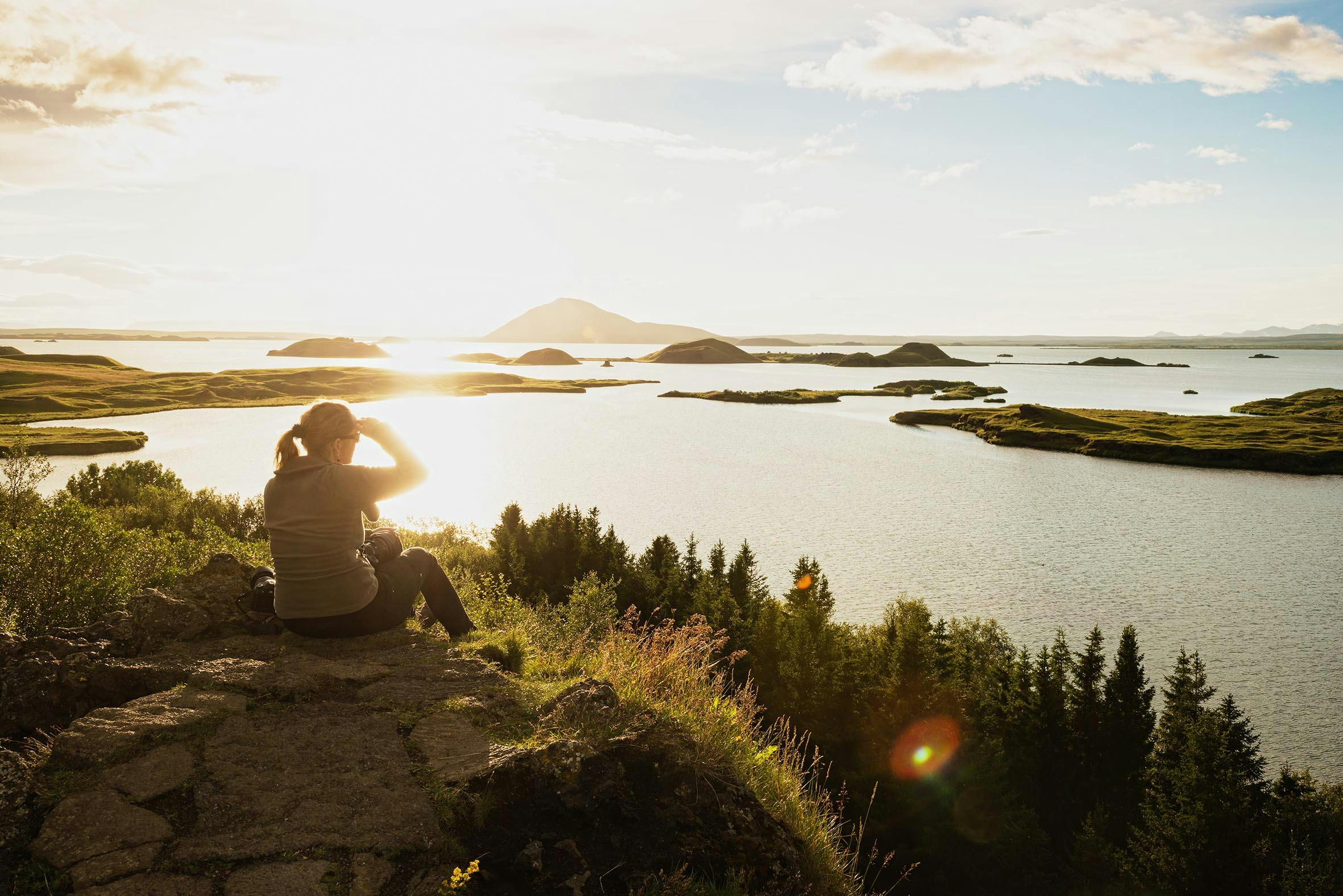 See, Mývatn, Frau, Island