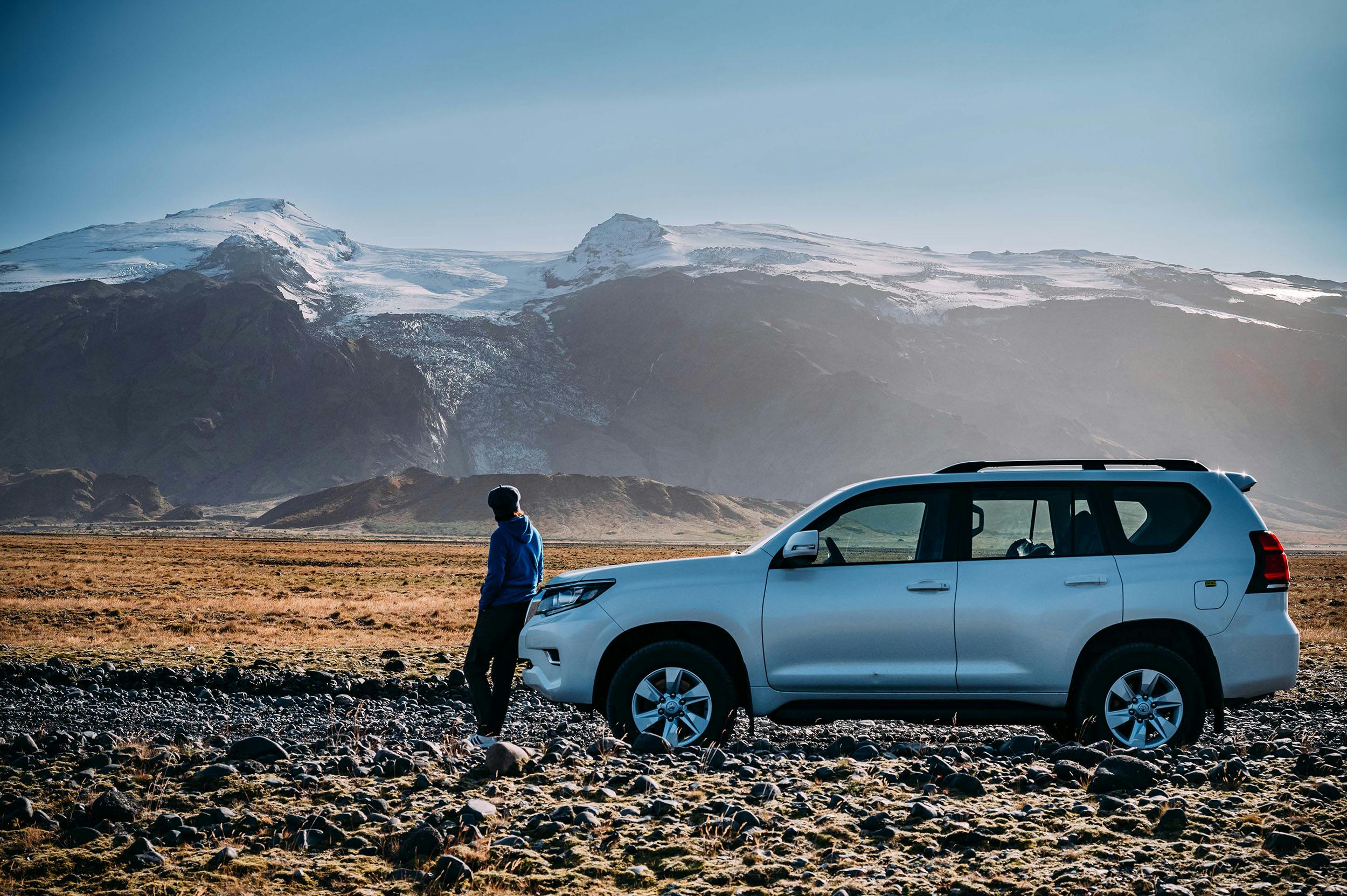 Jeep, Auslassgletscher, Eyjafjallajökull, Thórsmörk