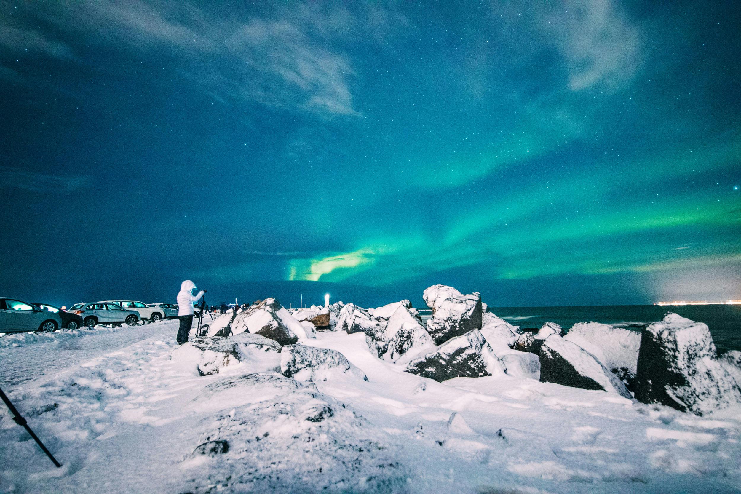 Nordlichter, Myvatn, Winter, Island