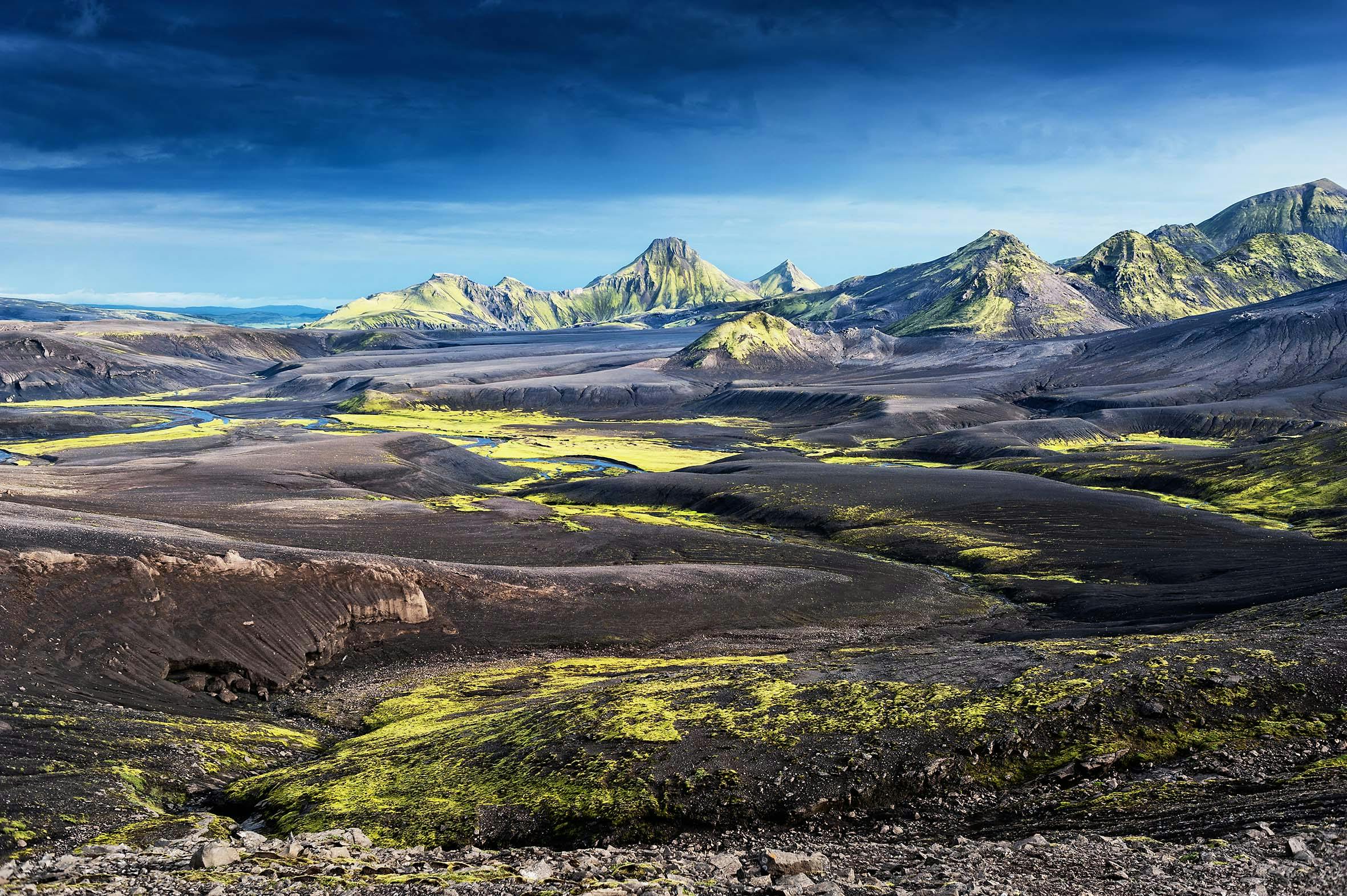 Hochlandwüste, Berge, Vulkanlandschaft, nahe Landmannalaugar, Island