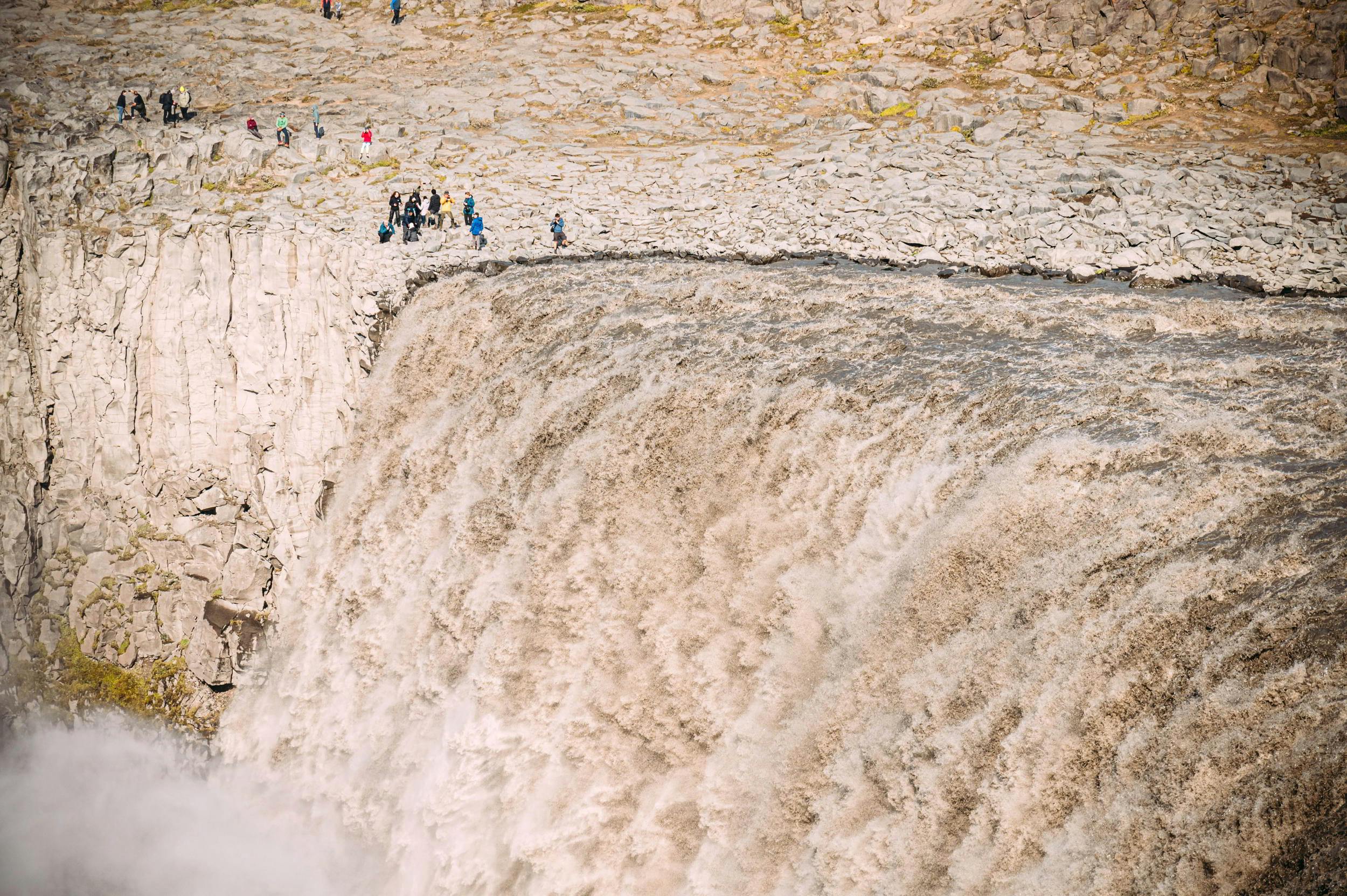 Wasserfall, Dettifoss, Personen, Wassermassen, Island