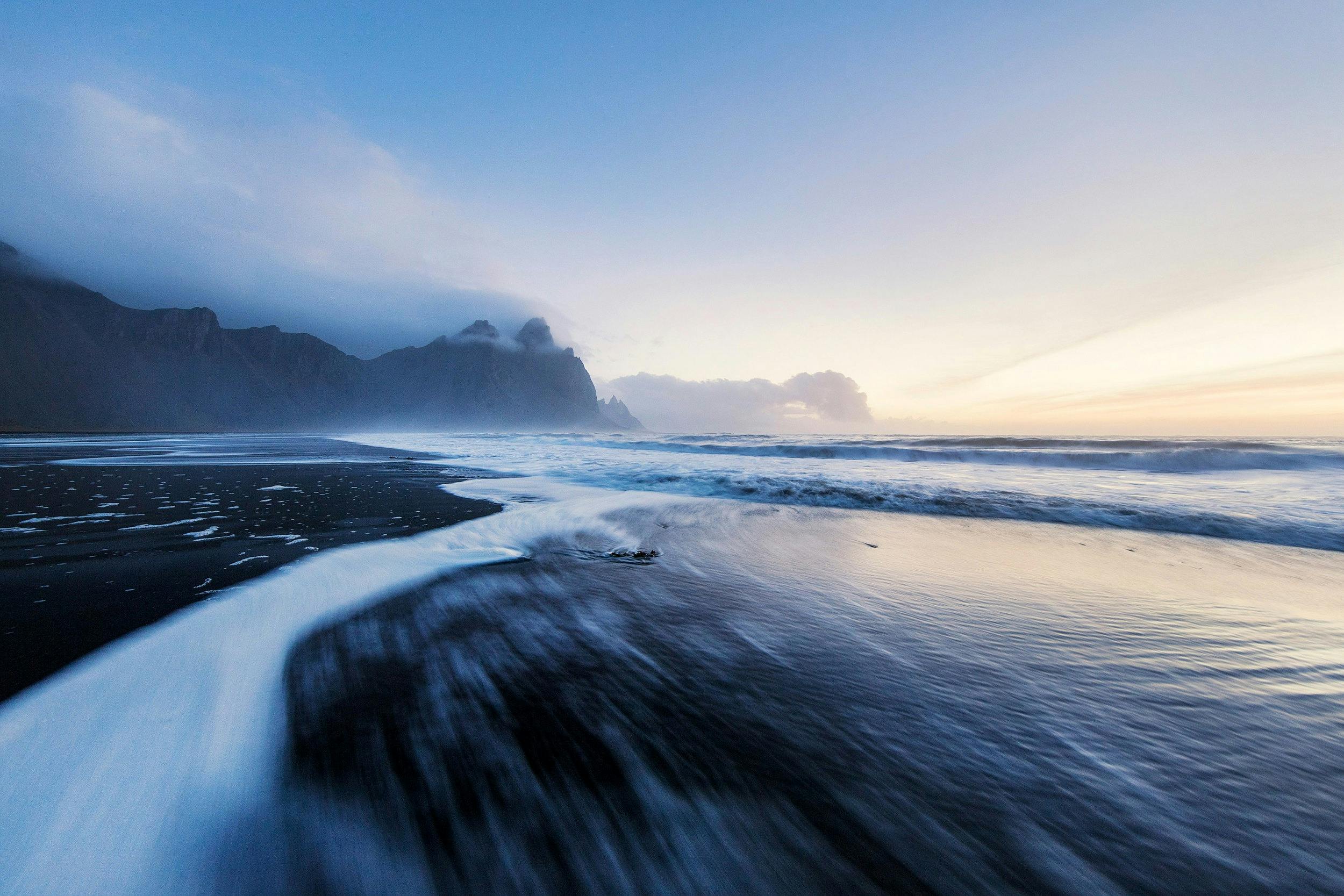 Vestrahorn, Strand, Sonnenaufgang, Island