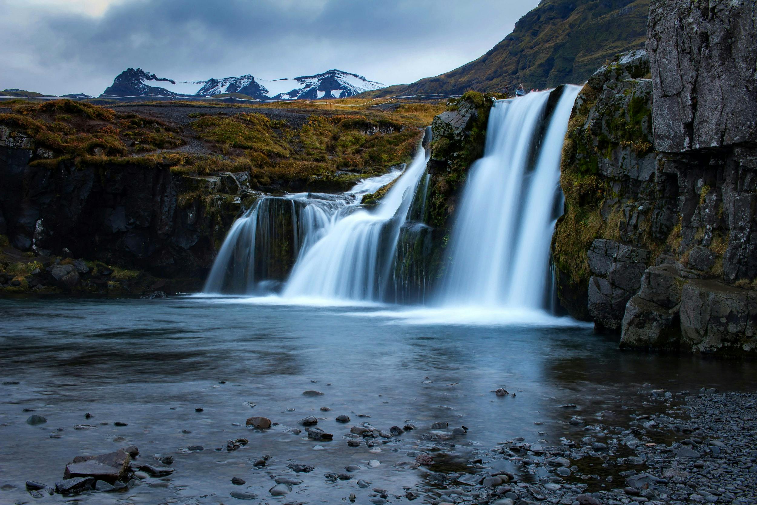 Wasserfall, unterhalb Dynjandi, Island