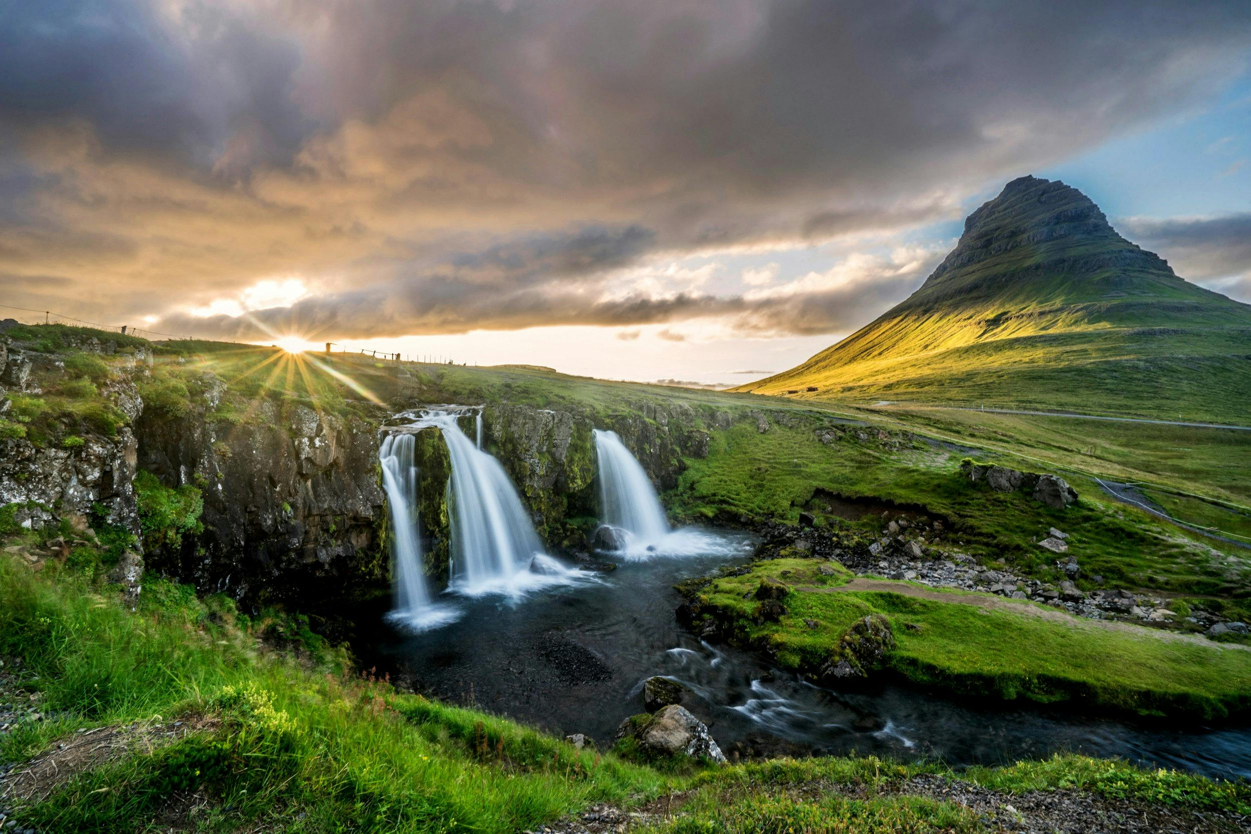 Wasserfall, Kirkjufellsfoss, Kirkjufell, Island