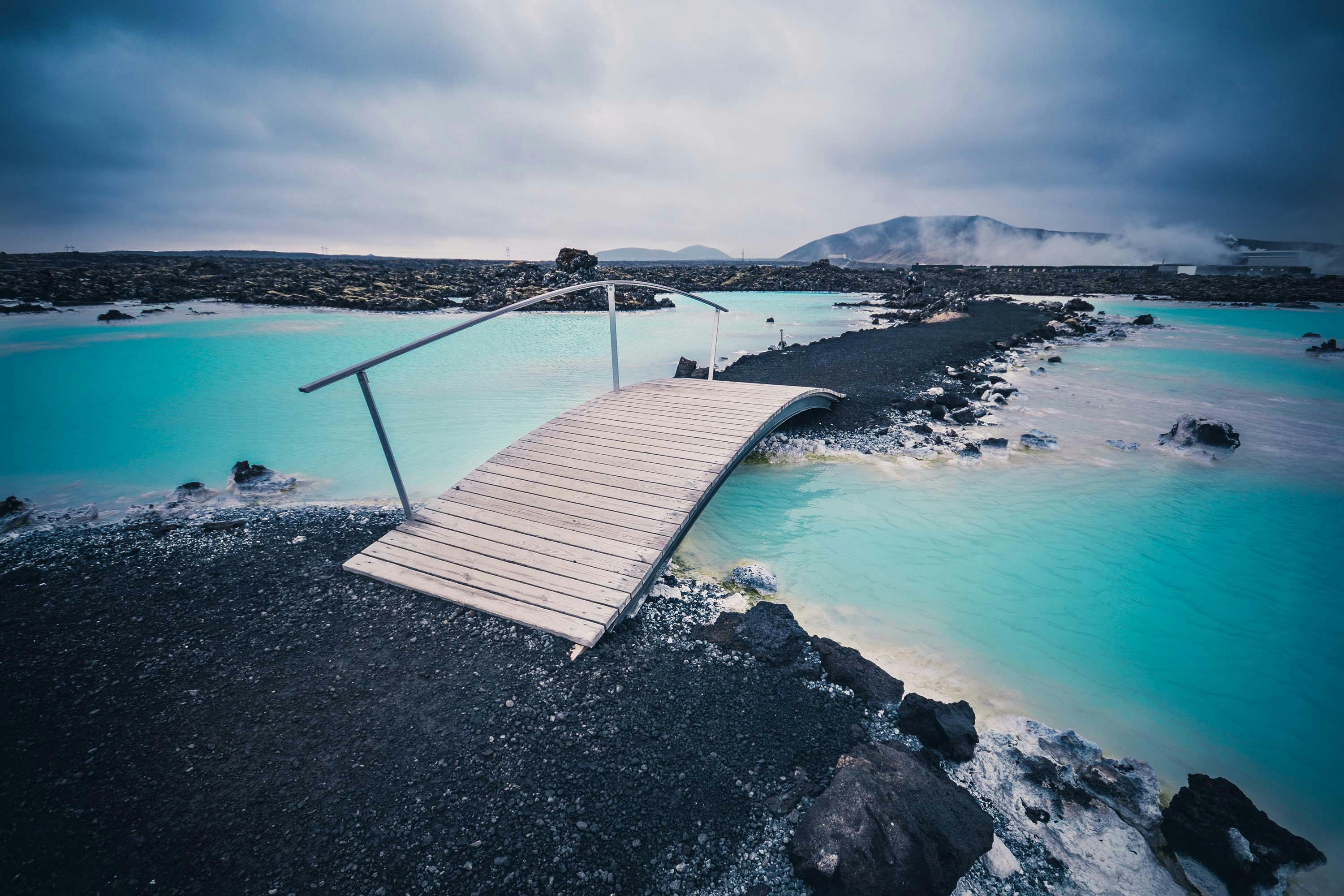 Brücke, Pool, Blaue Lagune, Island