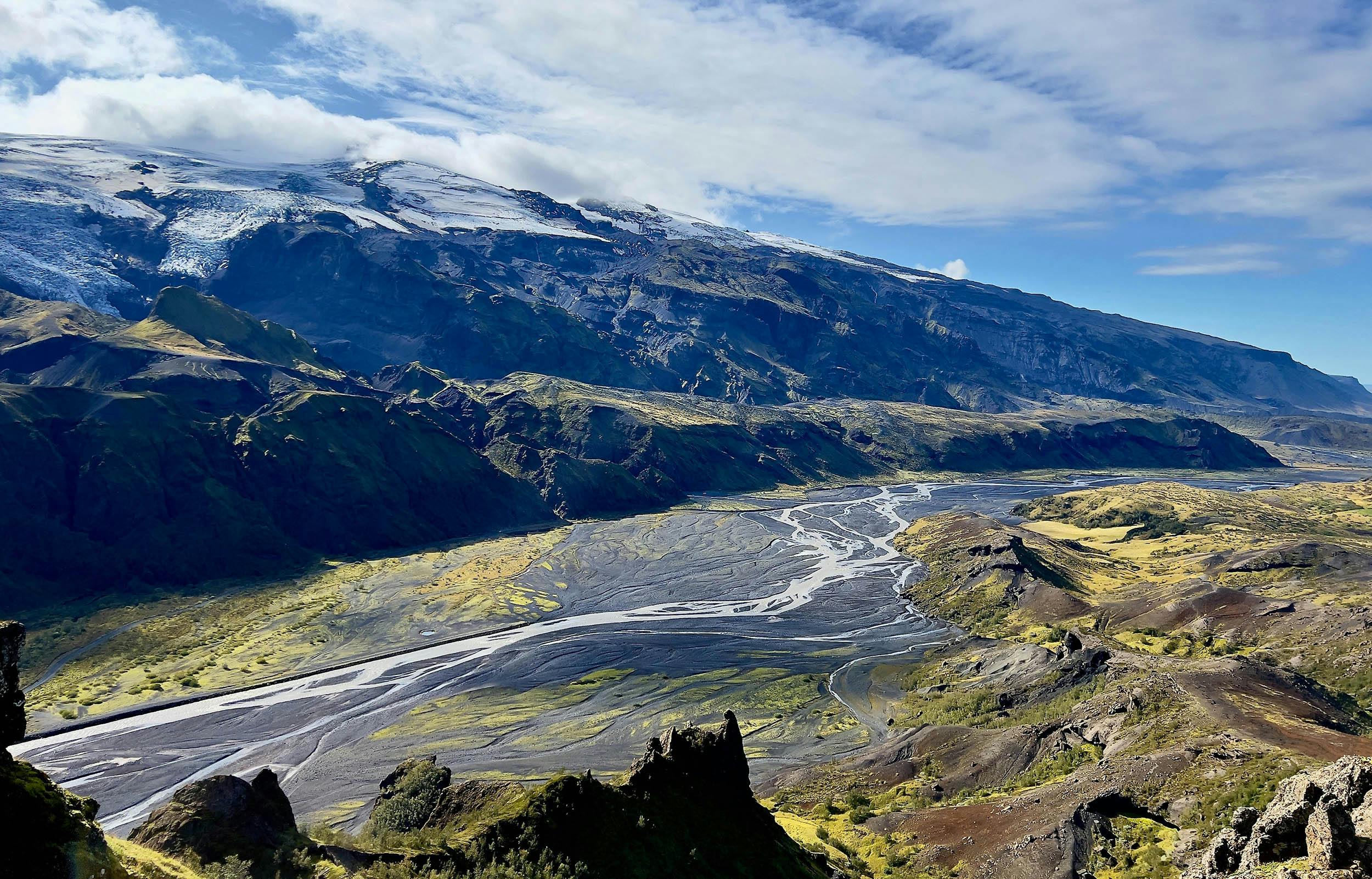 Aussicht, Tal, Eyjafjallajökull, Thórsmörk