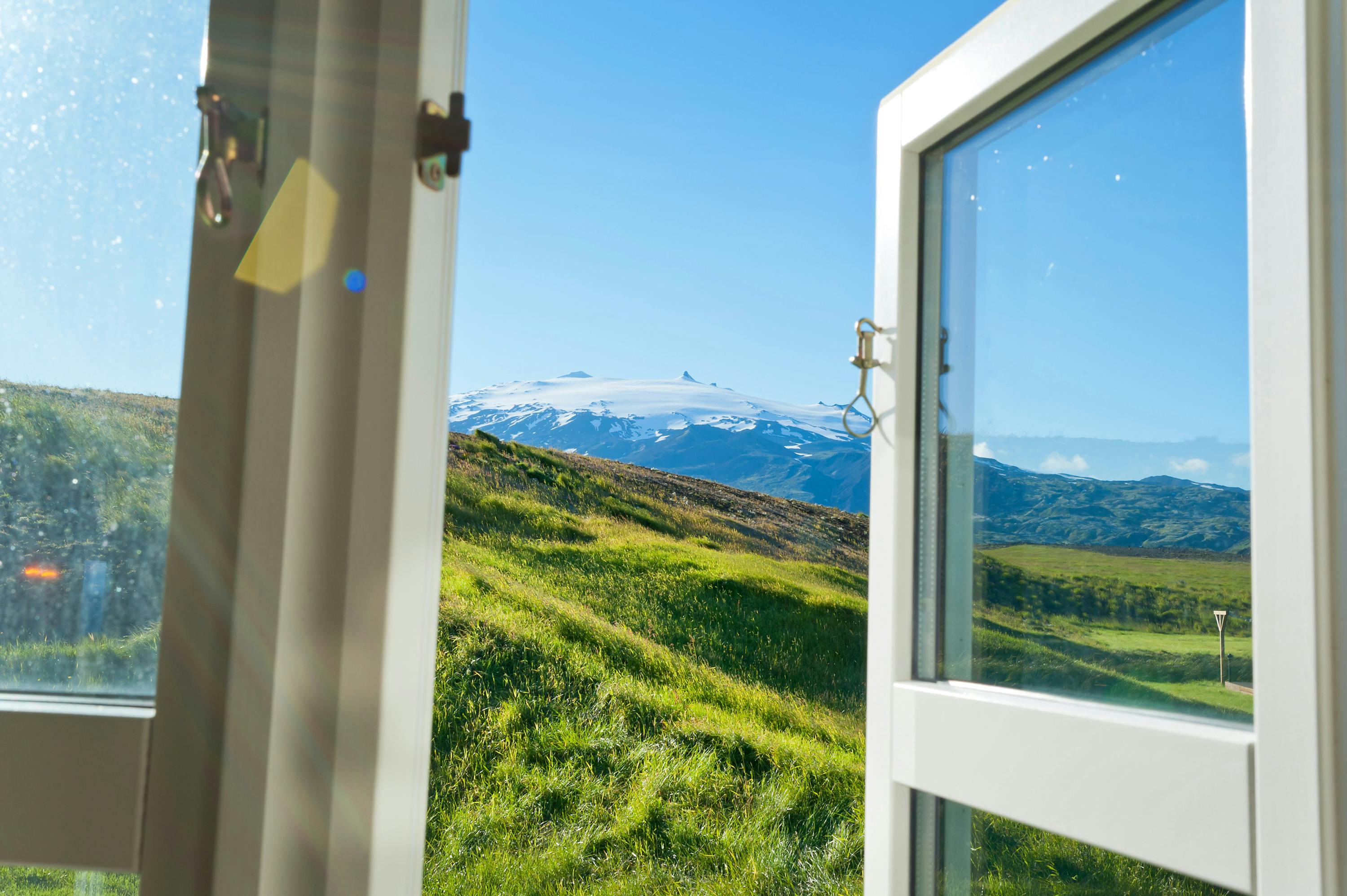 Blick auf Gletscher, Snaefellsness, Island