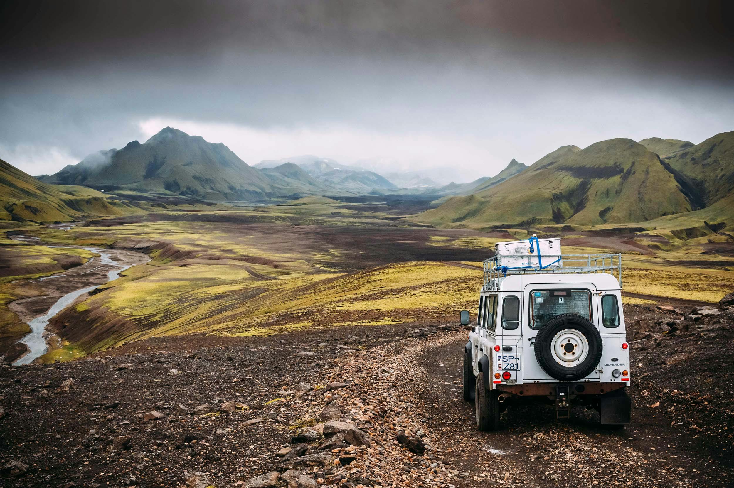 Jeep, Piste, Landmannalaugar, island