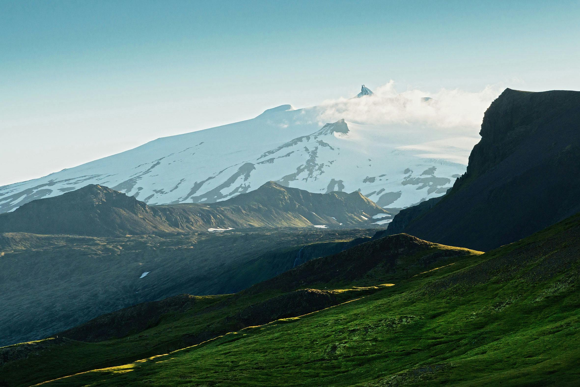 Vulkan, Snaefellsjökull , Gletscher, Island