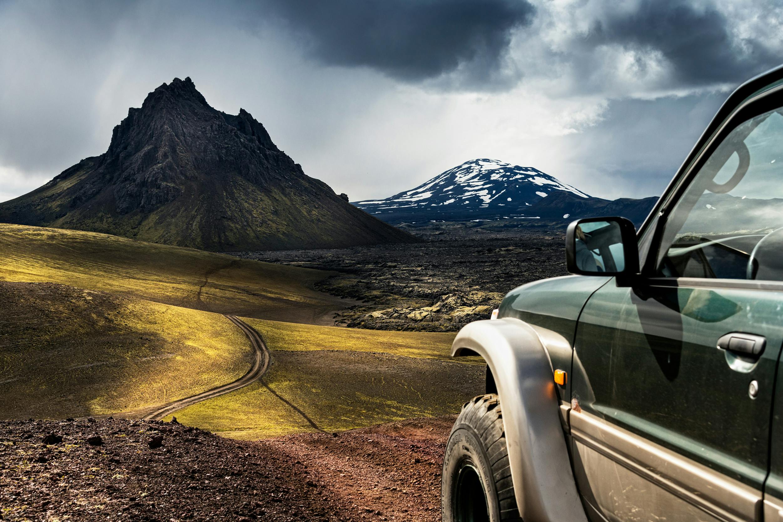 Jeep, Berge, Vatnajökull Nationalpark, Island