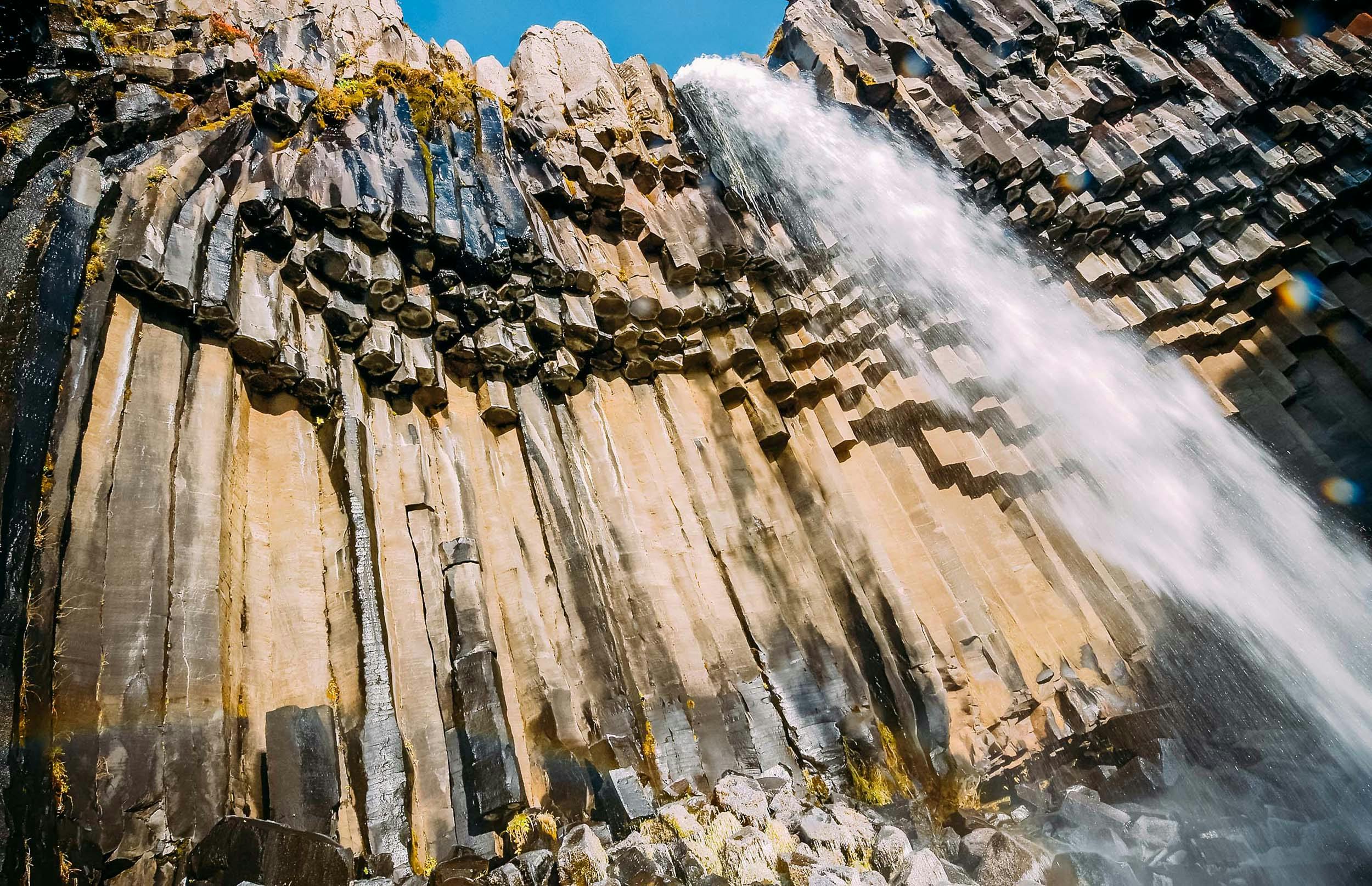 Wasserfall, Svartifoss, Island