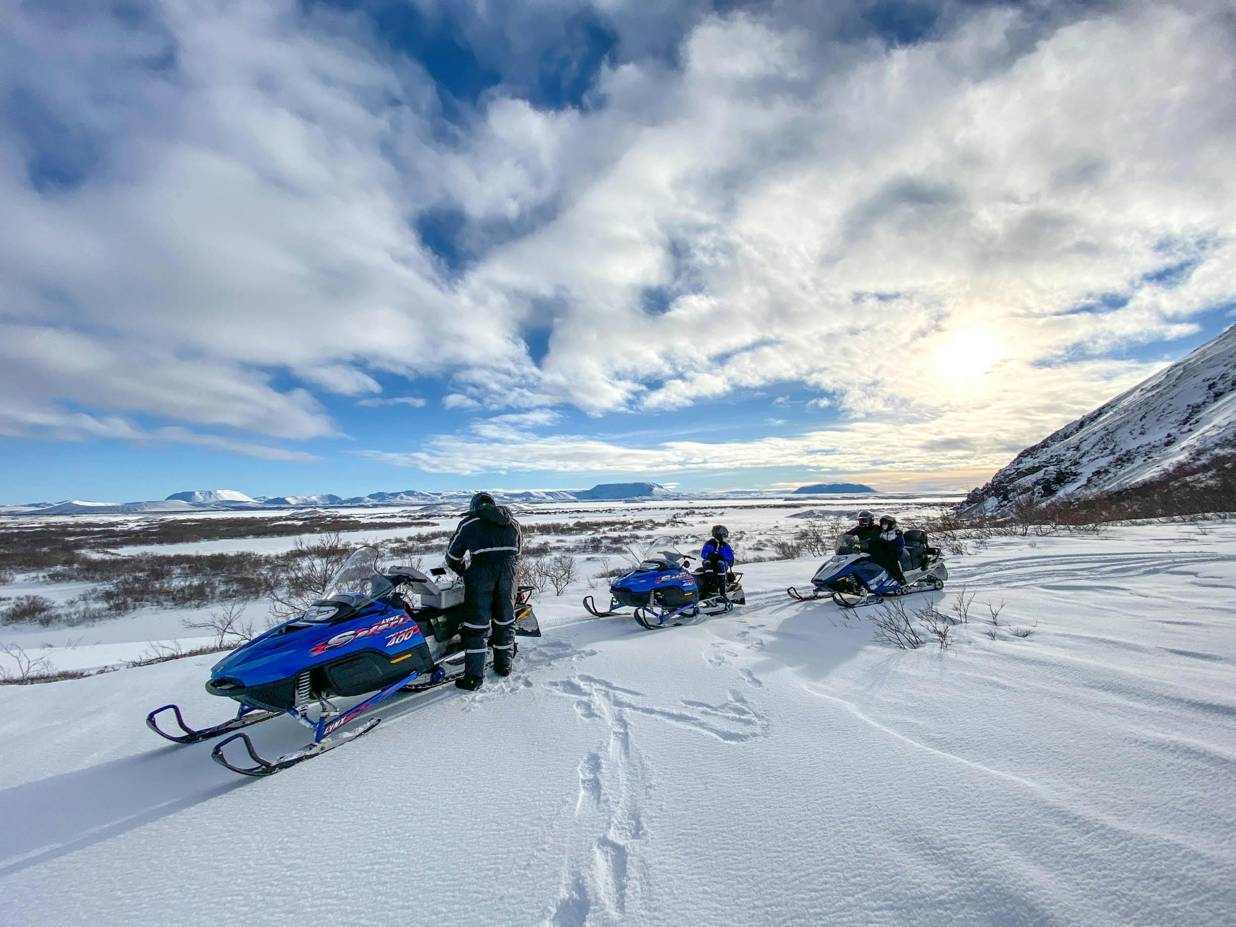 Schneemobiltour, Winter, Island