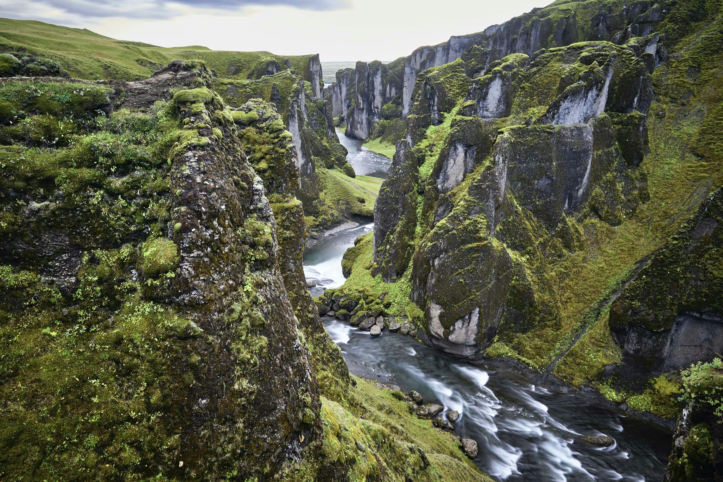 Schlucht Fjadrárgljúfur , Island