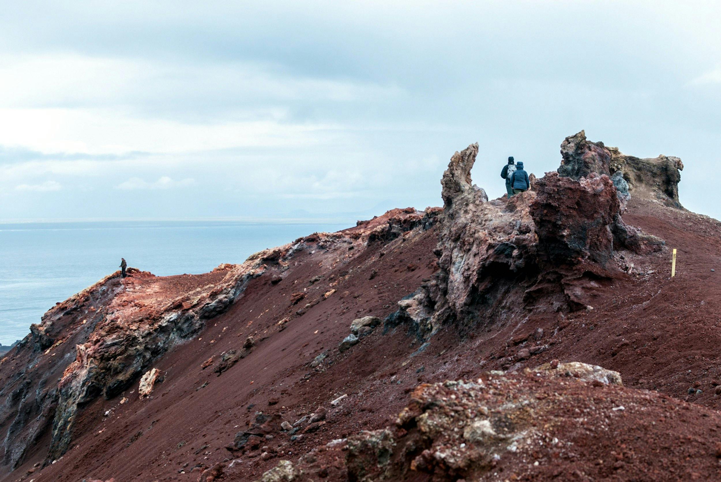 Gipfel, Eldfell, Vestmannaeyjar, Heimaey, Island