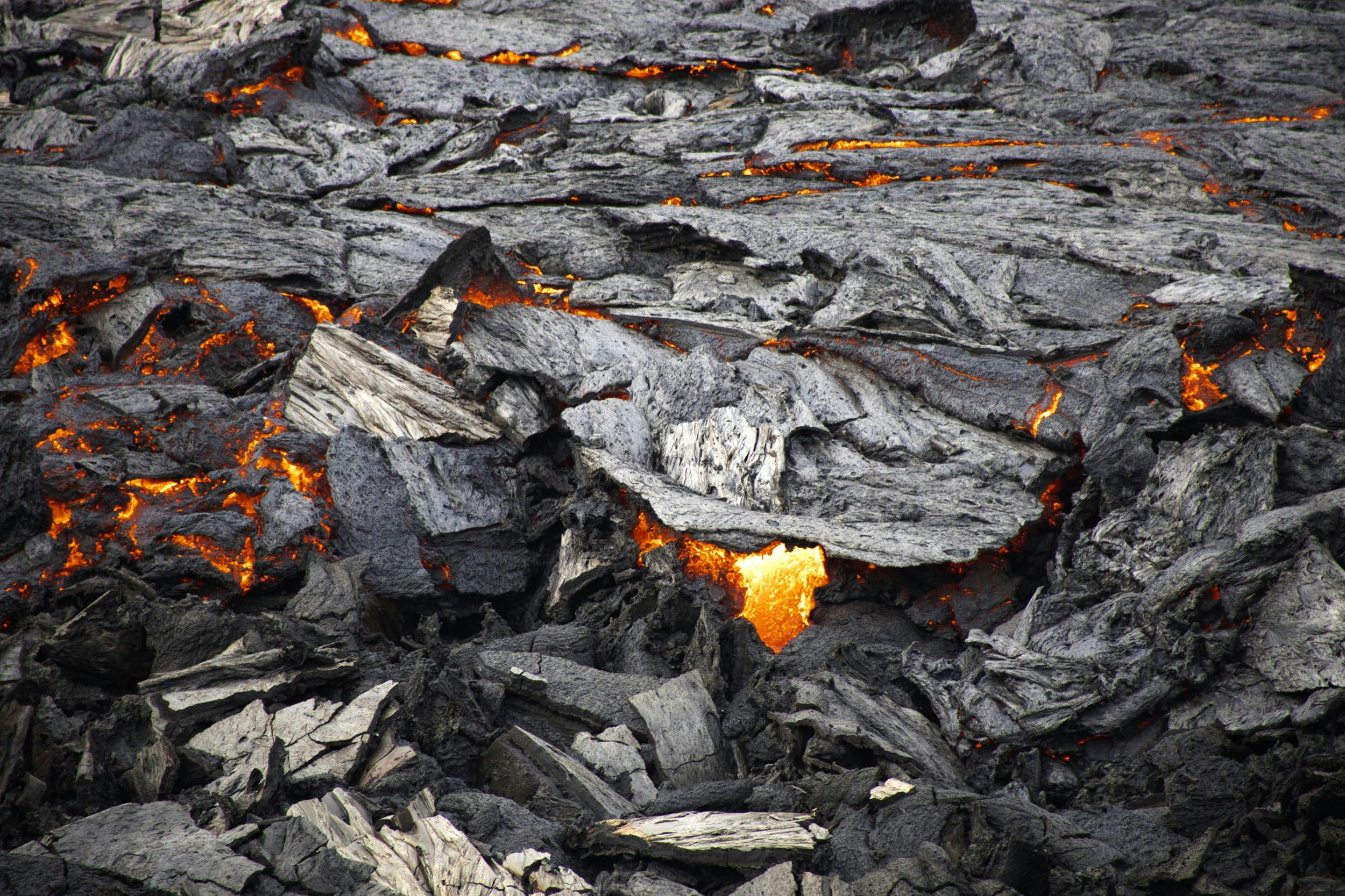 Glühende Lava, Fagradalsfjall, Reyjanes, Island