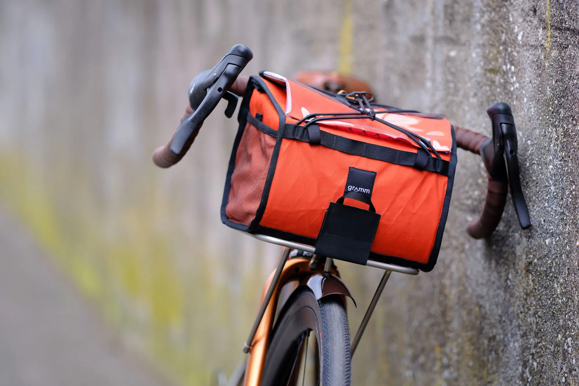 Sacoche de guidon Gramm en toile orange