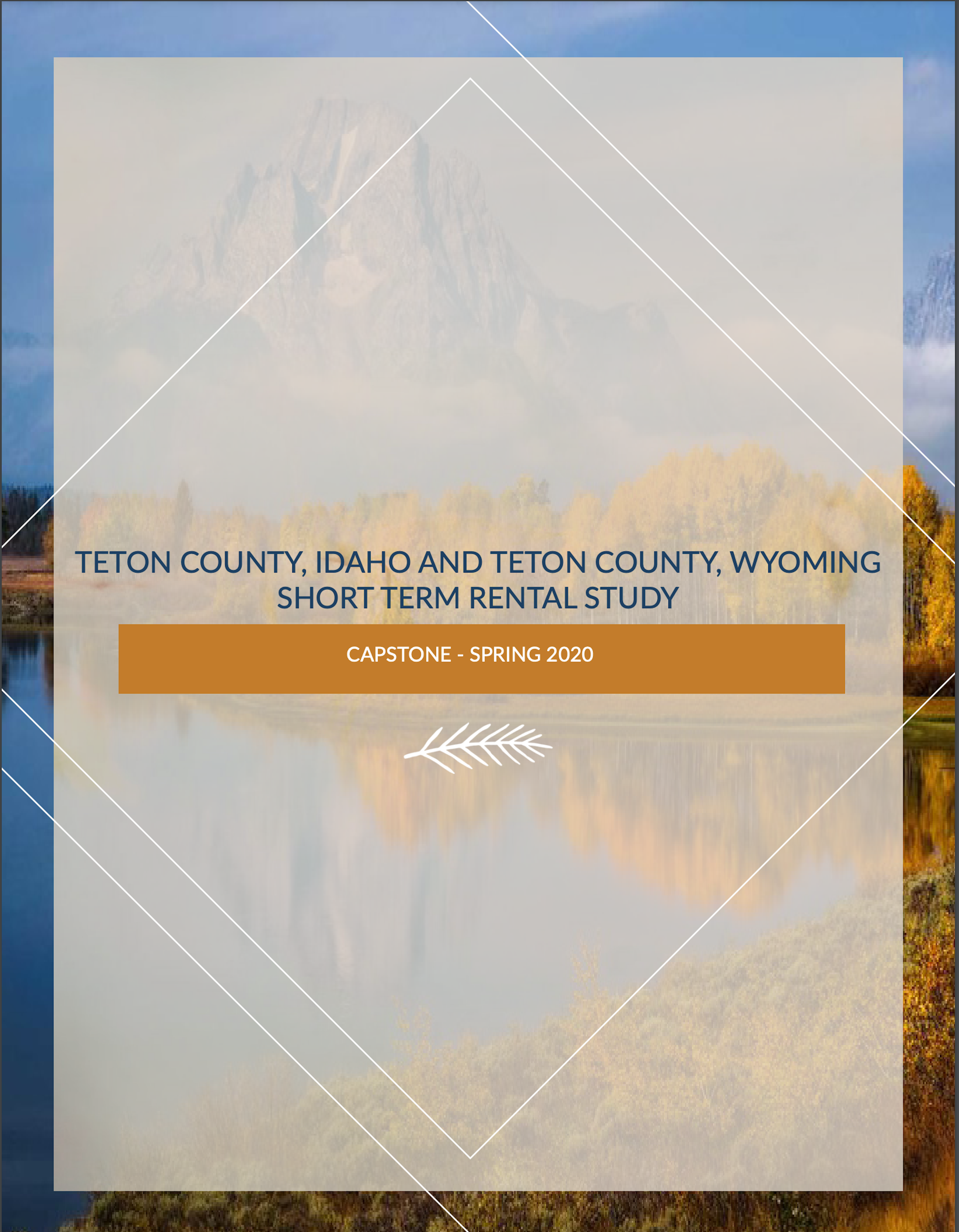 Teton County Idaho Short Term Rental Study Cover Image