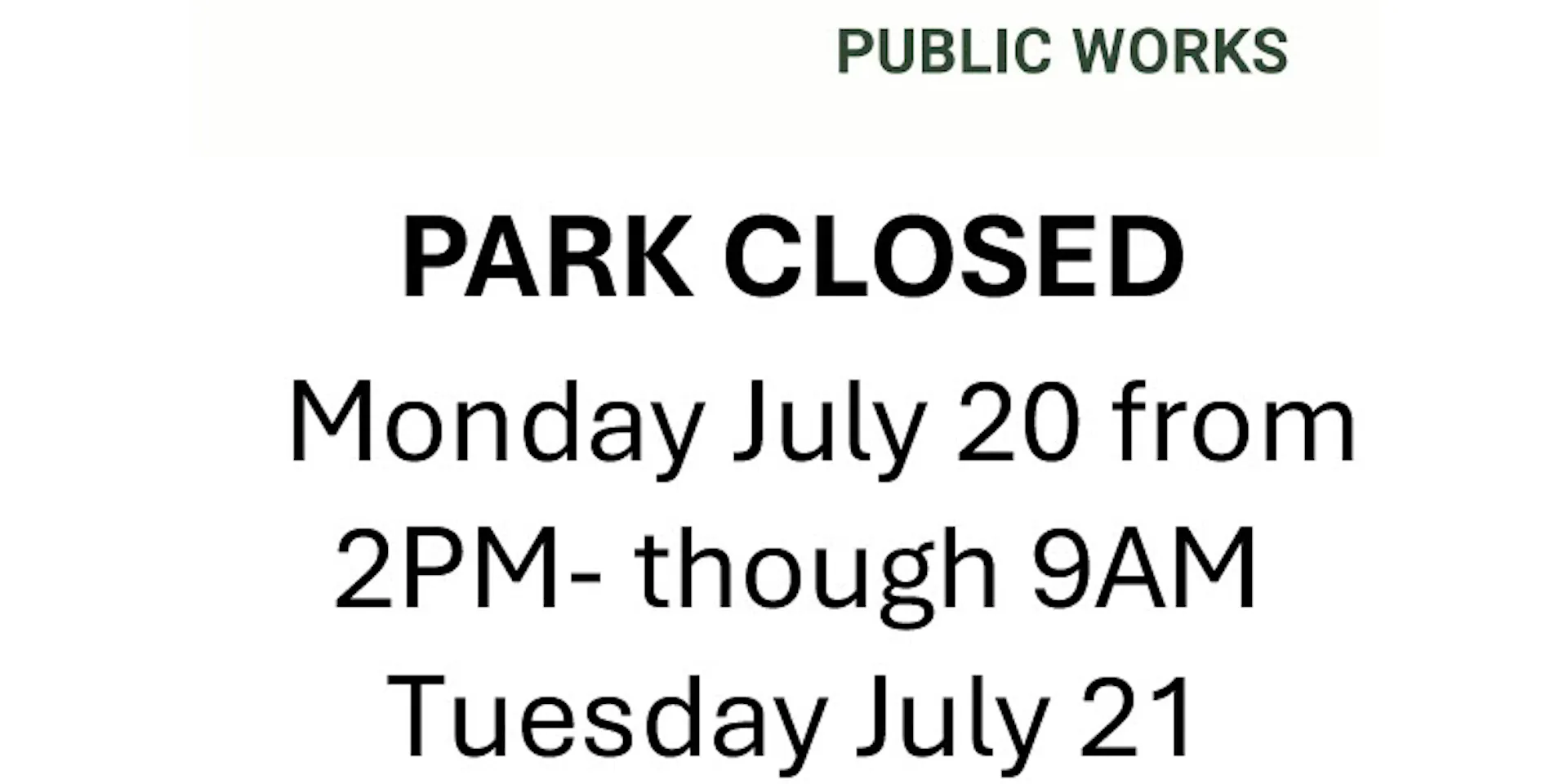 Sherman Park Closed for Herbicide Application featured image