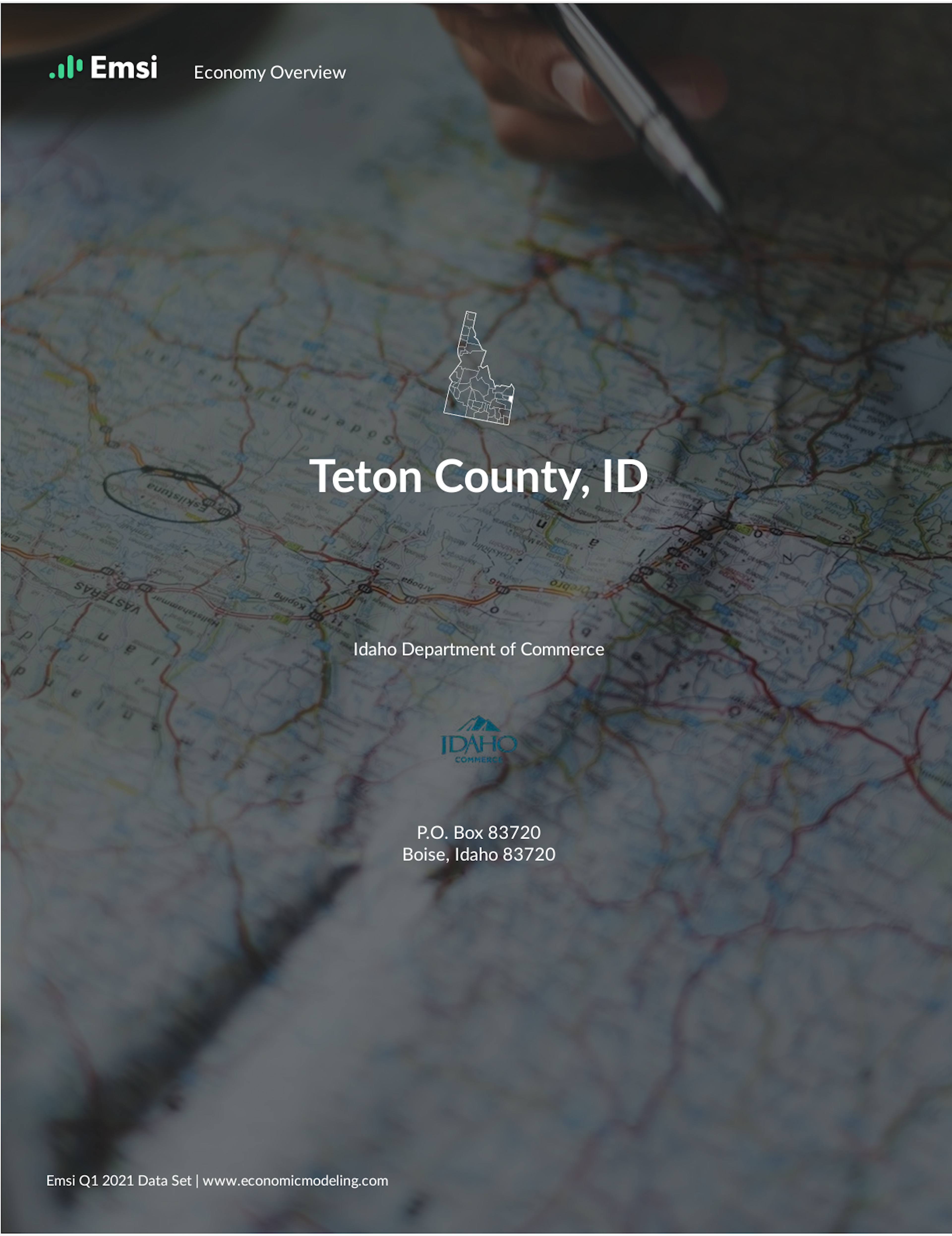 Cover of the Teton County Idaho Economic Study of 2021