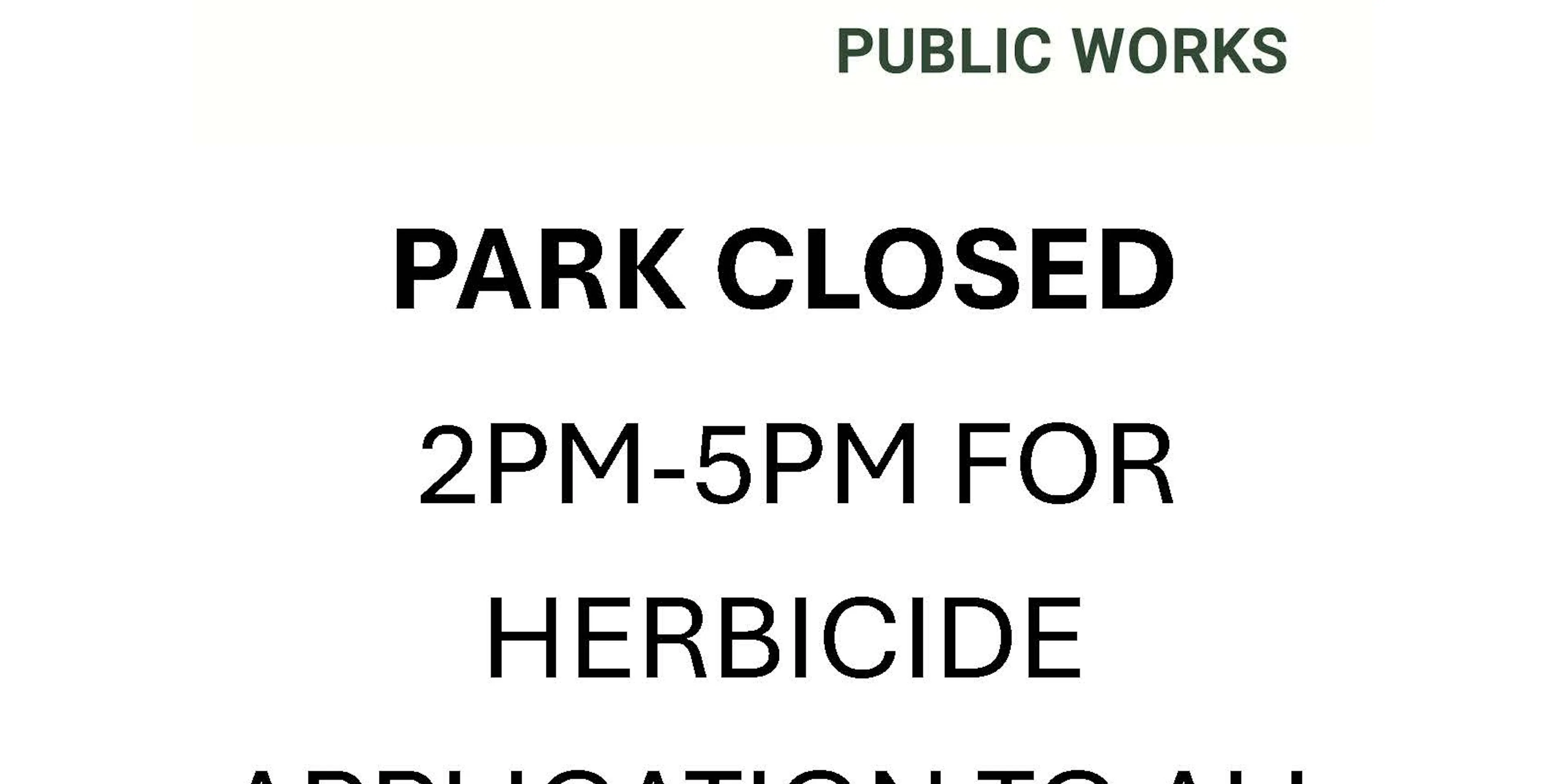 Sherman Park Closed for Herbicide Application featured image