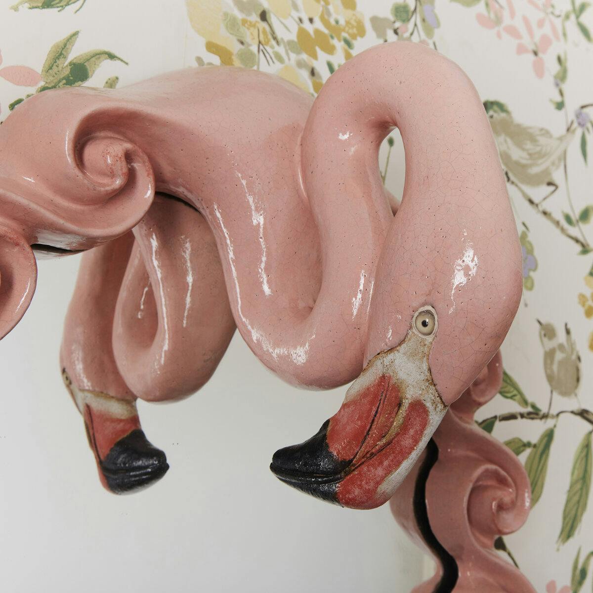 Flamingo Mirror closeup on head