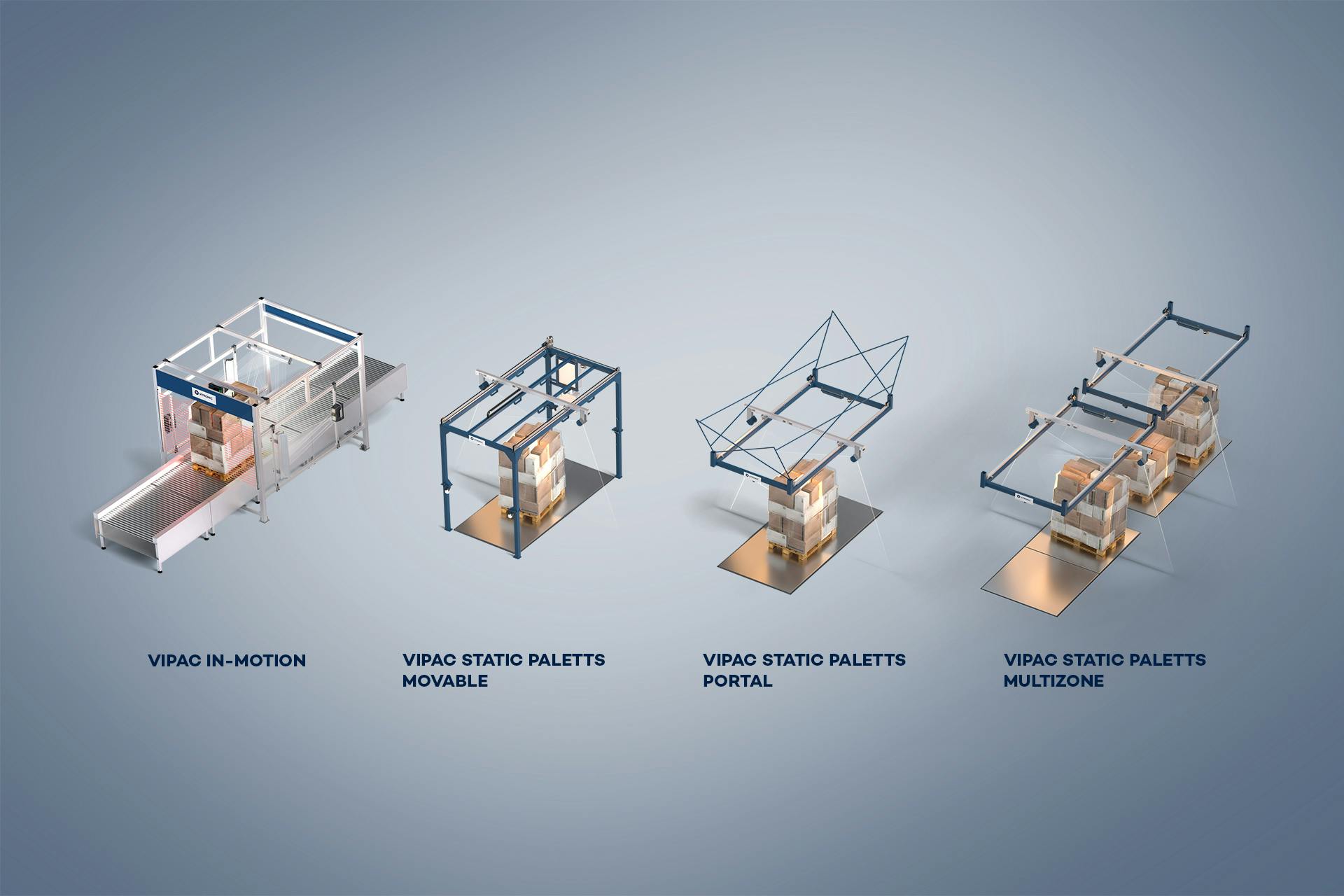 The flexible VIPAC system family from VITRONIC optimises processes in the measurement of pallets.