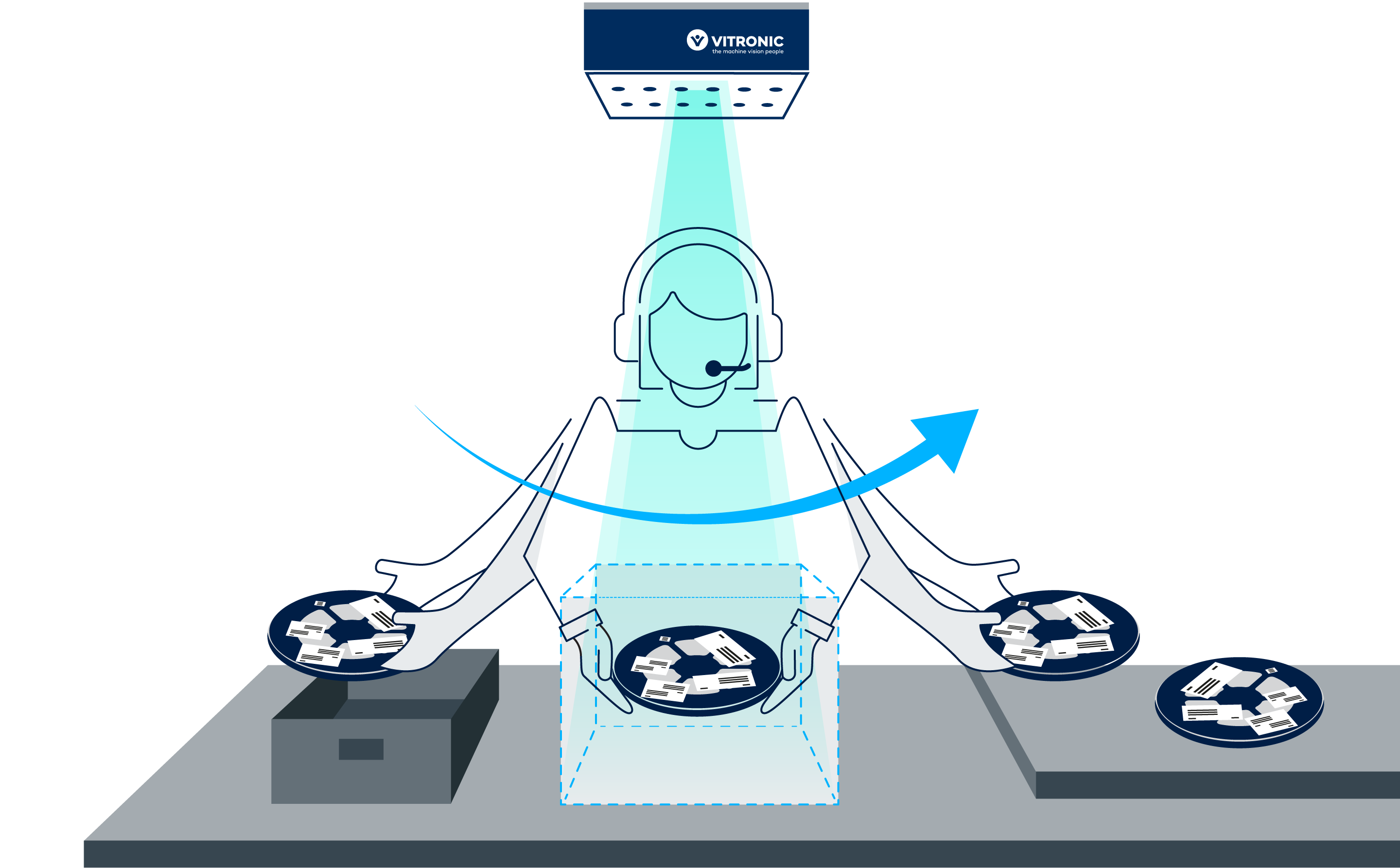 수동 워크스테이션에서 SMD 릴 캡처: 핸드헬드 스캐너 없이 순식간에 모든 바코드를 캡처하십시오!
