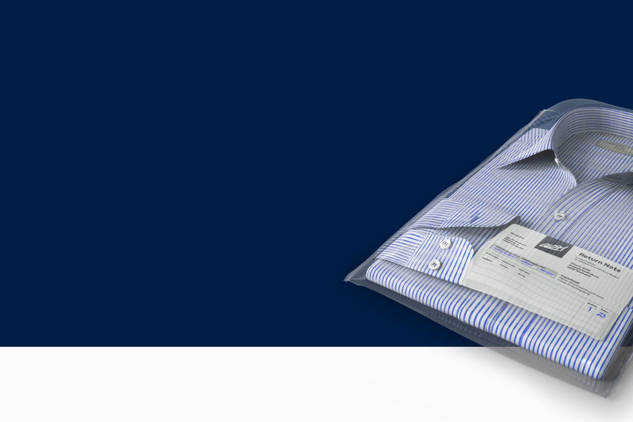 A shirt as a return: Automated returns management with recording of barcodes and reason for return.