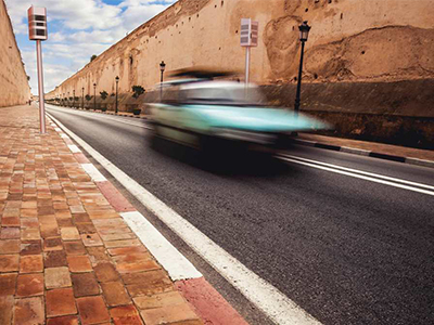 Rendering of a COMPACT CITY HOUSING with POLISCAN technology for speed enforcement