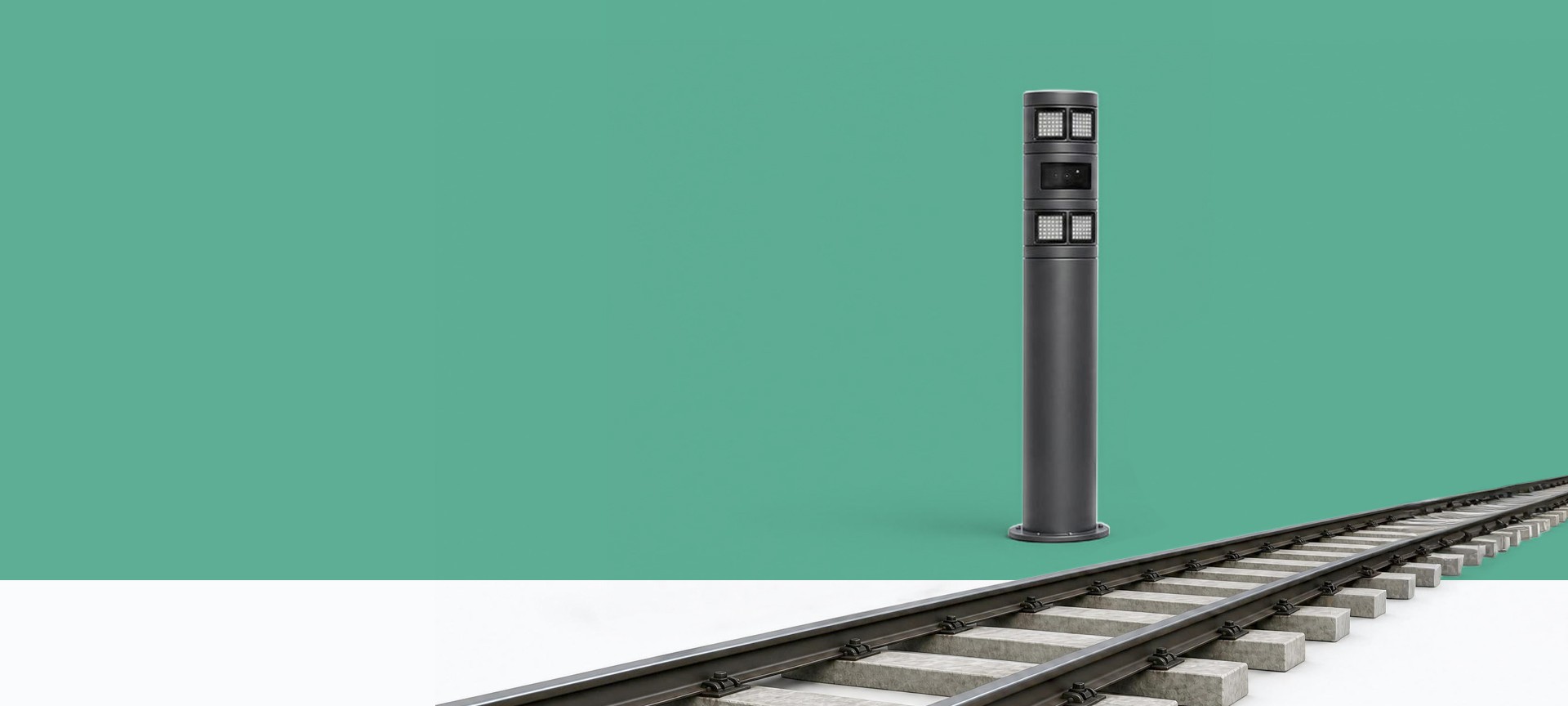 VITRONIC Railgate mit Rail-OCR zur automatischen Zugerfassung auf Güterverkehrsgleisen
