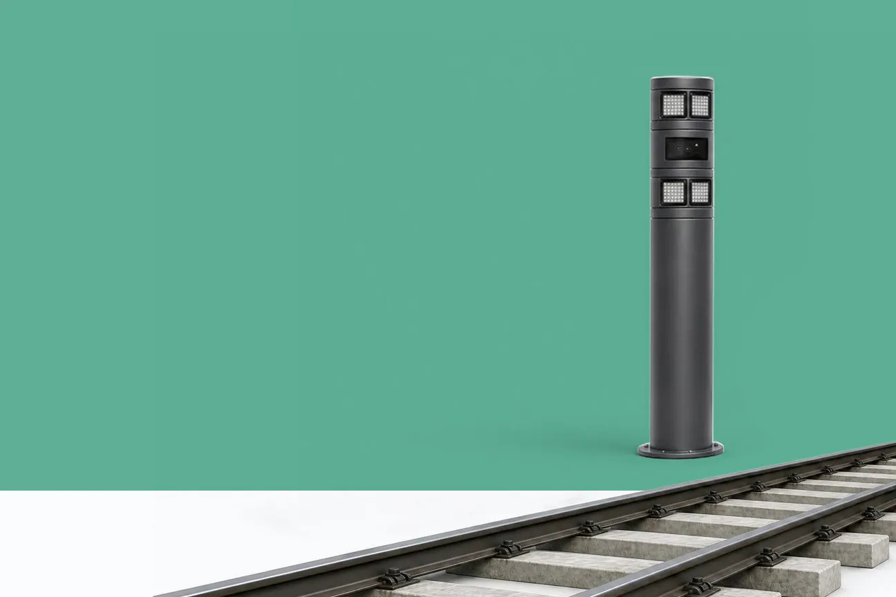 VITRONIC Railgate mit Rail-OCR zur automatischen Zugerfassung auf Güterverkehrsgleisen