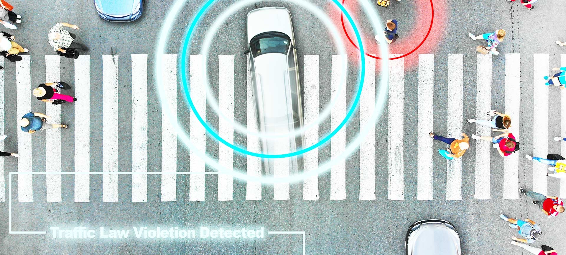 Combined traffic monitoring of various traffic violations with the help of AI