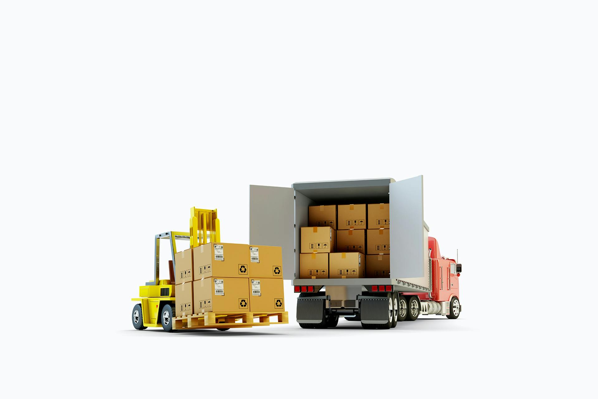 Utilice los datos de los sistemas VITRONIC Auto-ID para planificar la carga en contenedores y camiones con precisión centimétrica.