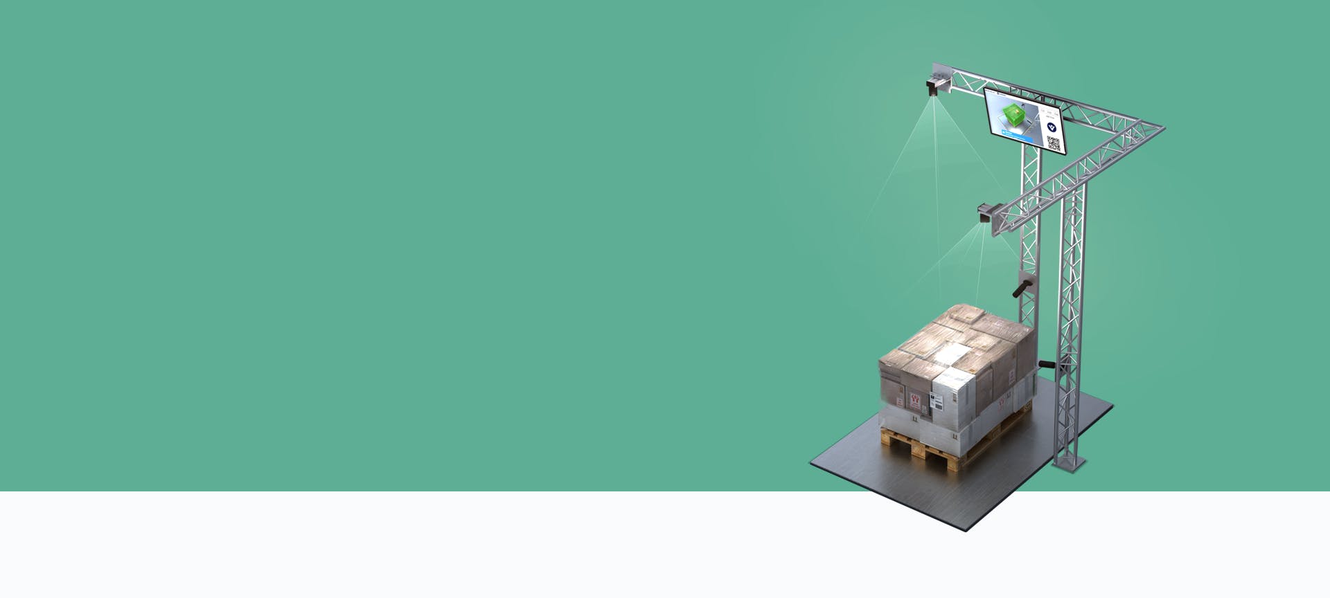 VIPAC PALETTS MOVABLE from VITRONIC for efficient automatic pallet measurement