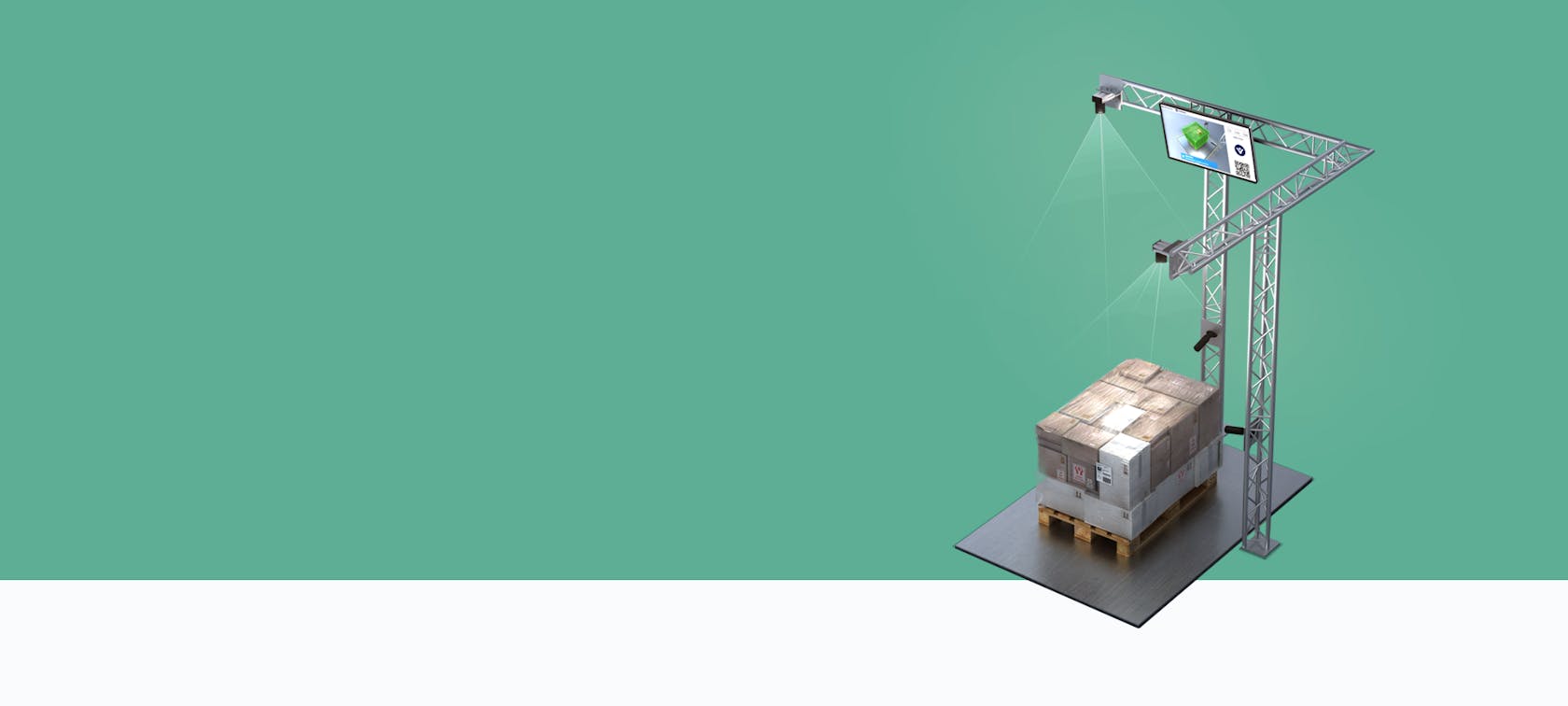 VIPAC PALETTS MOVABLE from VITRONIC for efficient automatic pallet measurement