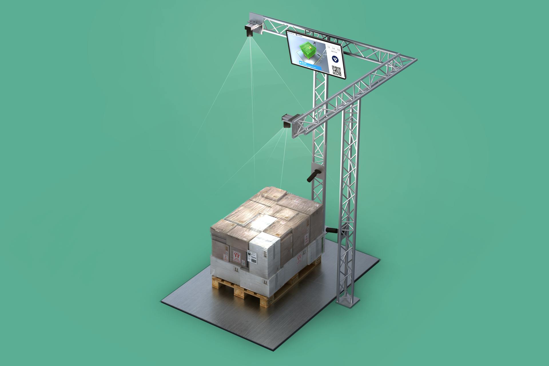 VIPAC PALETTS von VITRONIC für die effiziente automatische Palettenvermessung