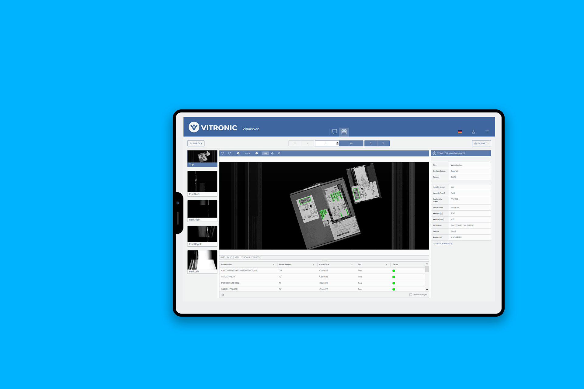 Paketlogistik und Distribution: Sendungsdaten analysieren und archivieren mit Software von VITRONIC.