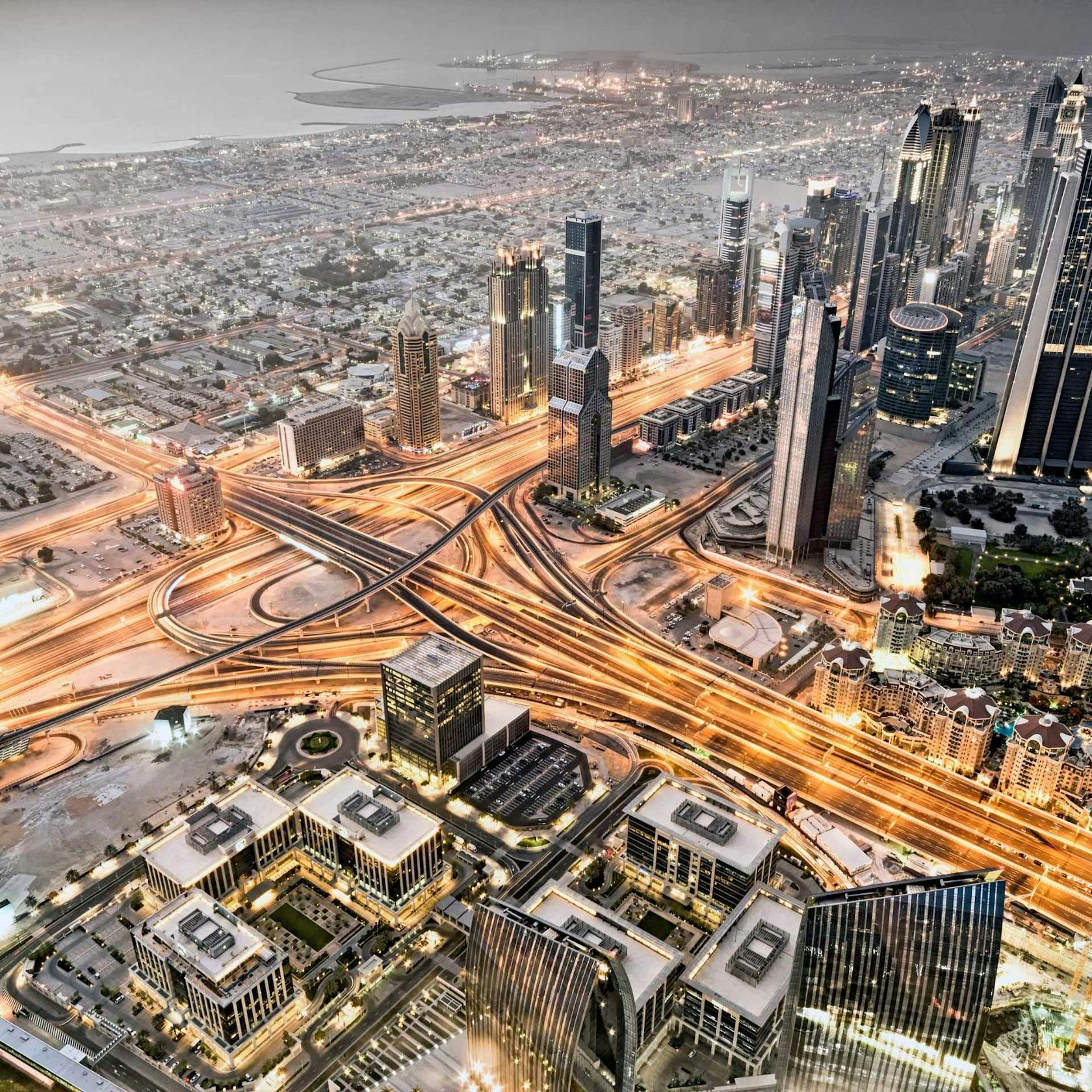 City of Dubai by night