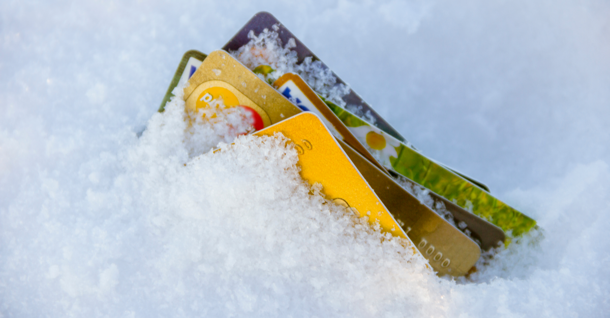 Frosin kort í snjó