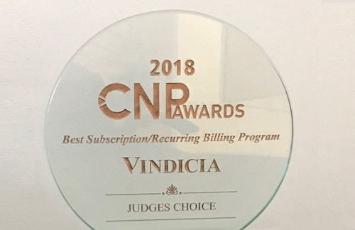 Vindicia earns Card Not Present Judges Choice Award for “Best Subscription / Recurring Billing Solution”