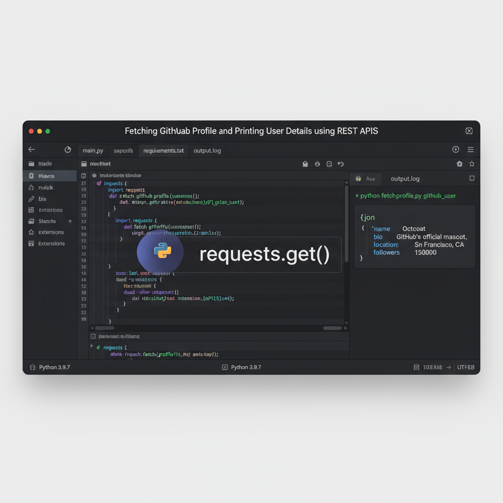 Fetching GitHub Profile and Printing User Details using Rest APIs