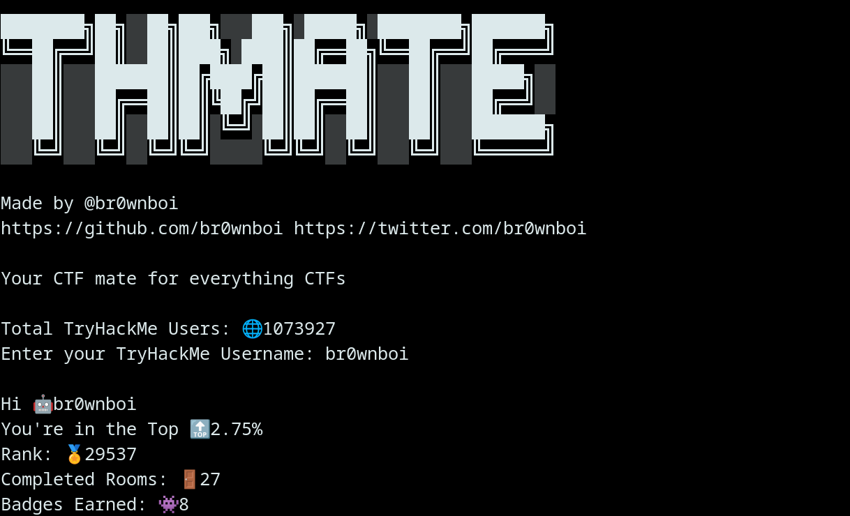 THMate: Your TryHackMe Mate