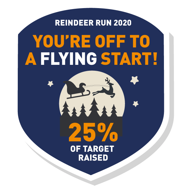You've raised 25% of your target.